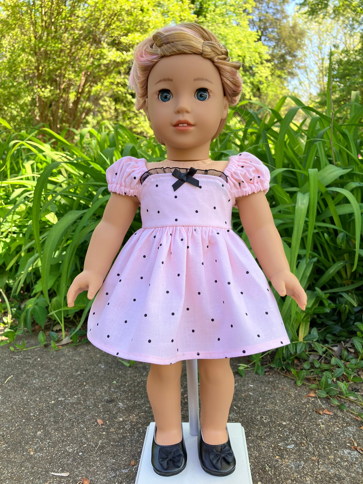 Pink Polka Dot Summer Dress for 18 Inch American Girl Doll