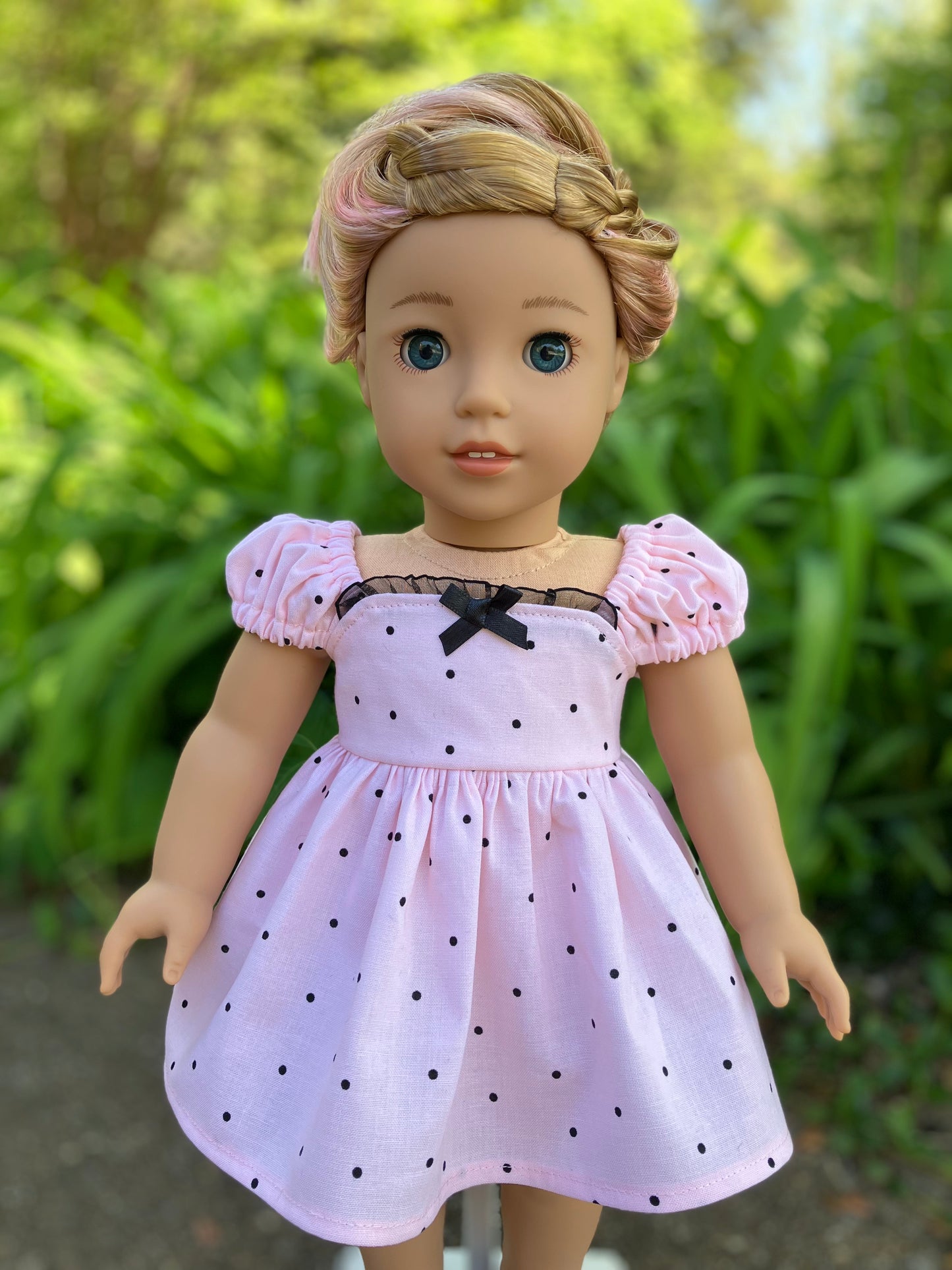 Pink Polka Dot Summer Dress for 18 Inch American Girl Doll