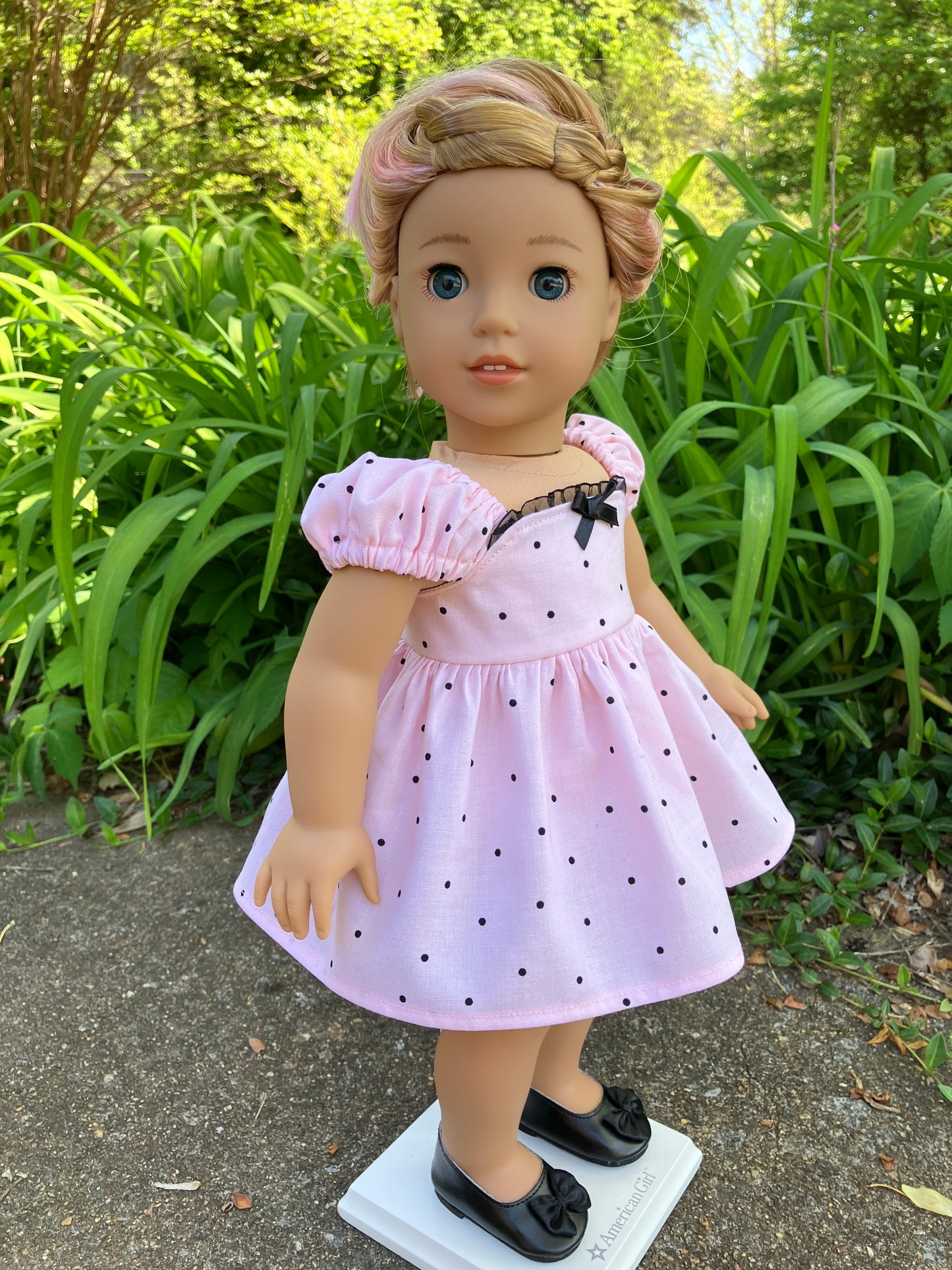 Pink Polka Dot Summer Dress for 18 Inch American Girl Doll