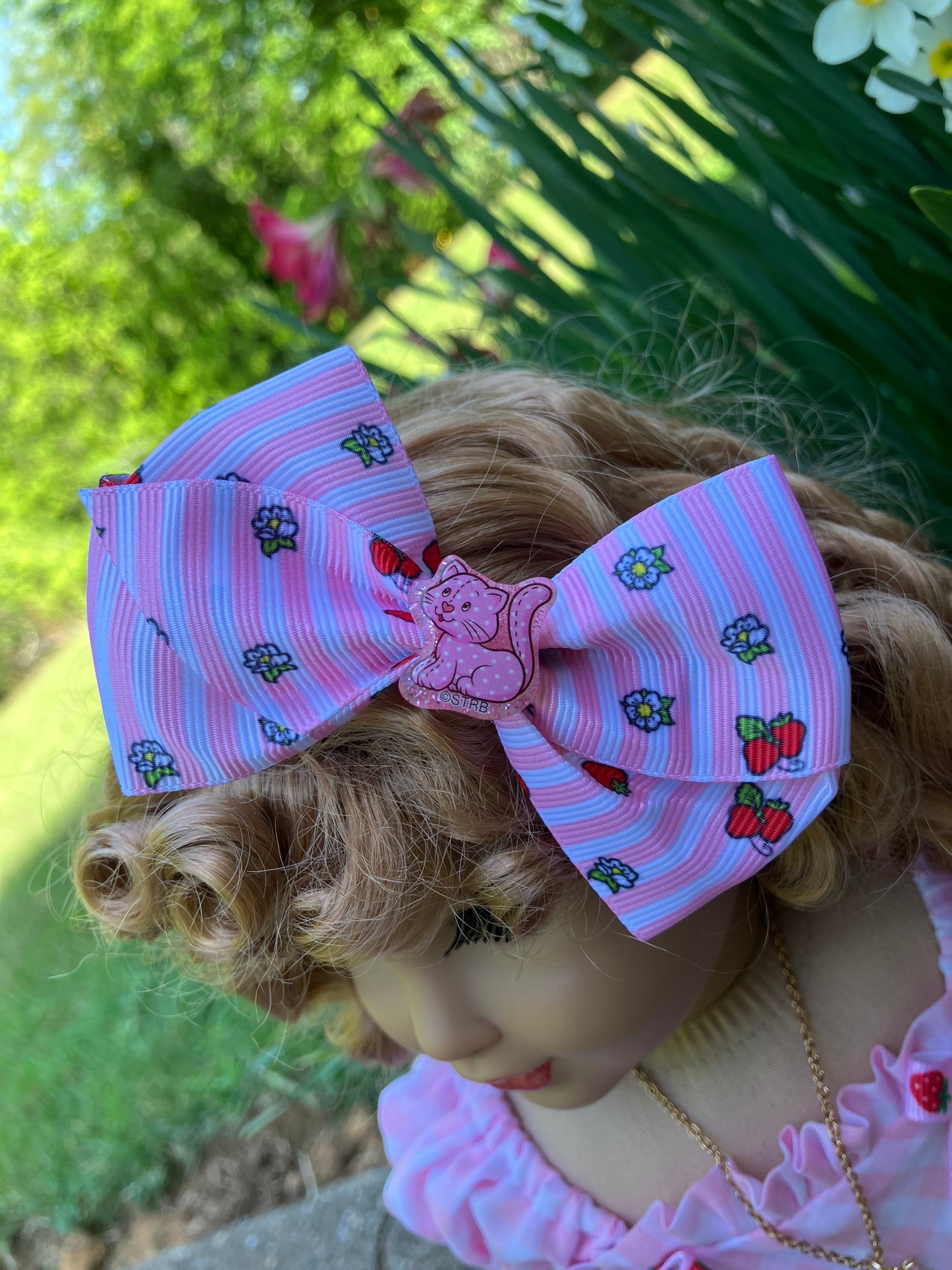 Spring Strawberry and Custard Outfit for 18 Inch American Girl Doll