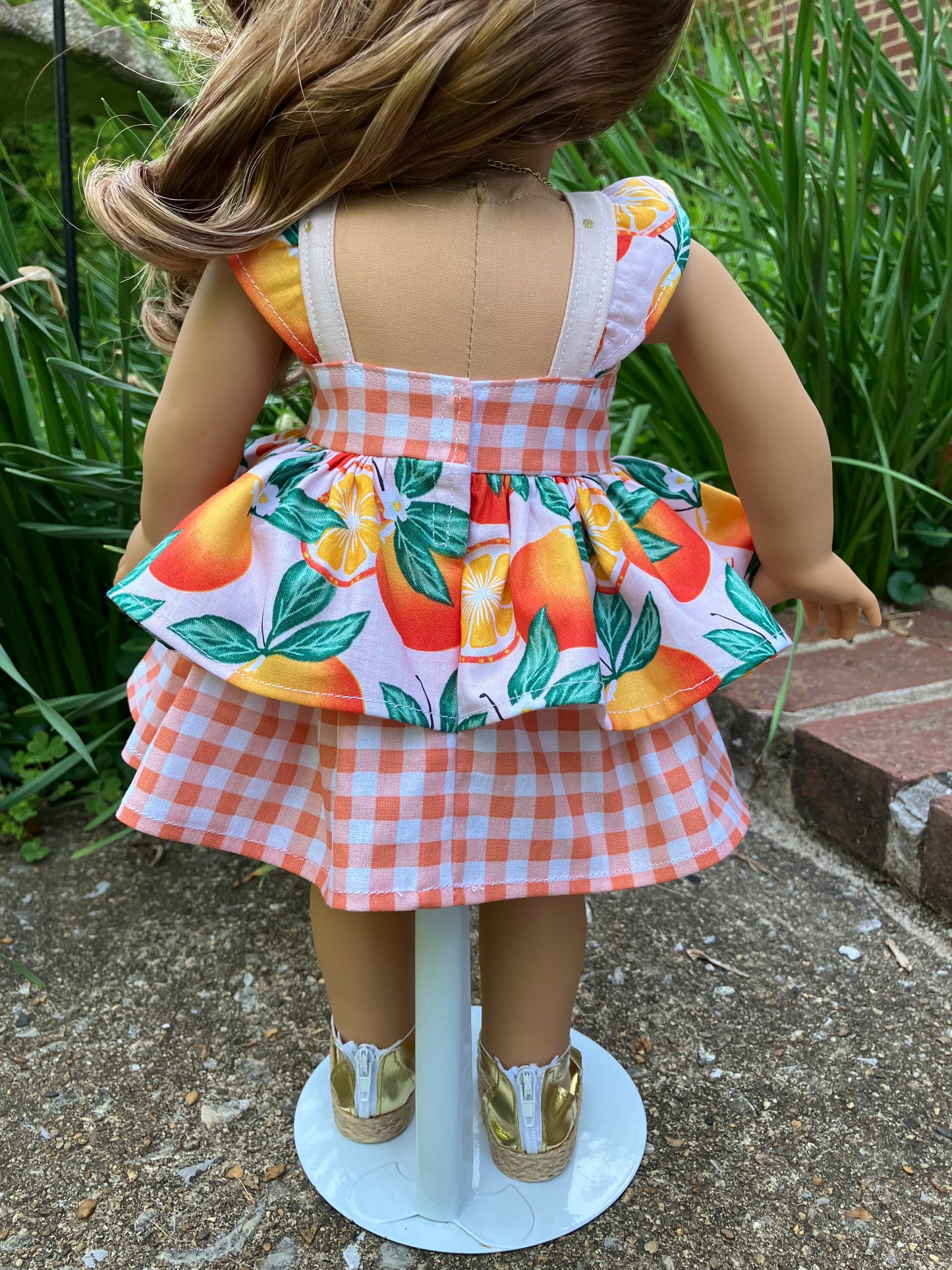 Orange Blossom Outfit for 18 Inch Doll