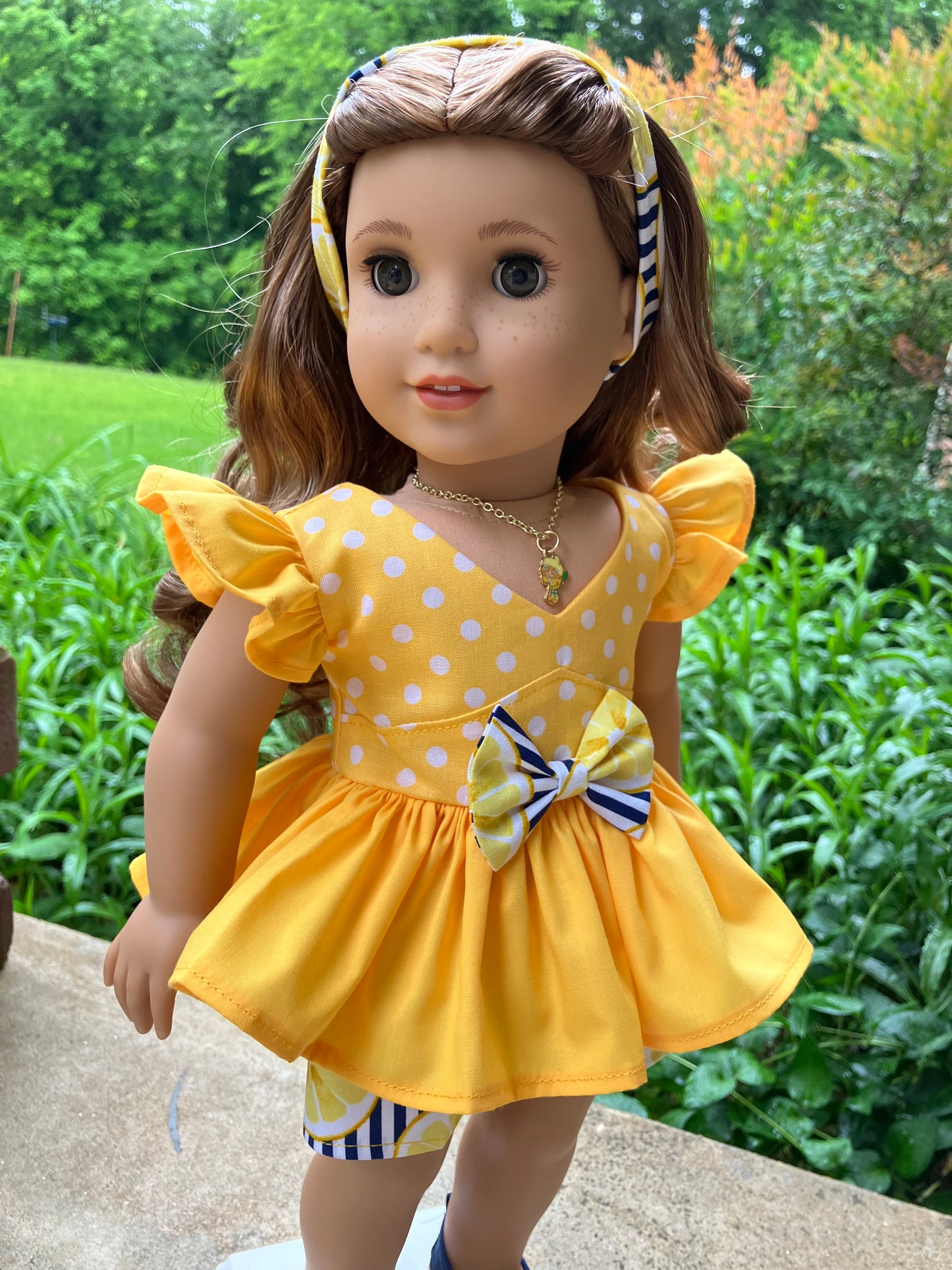 Lemon Meringue Outfit for 18 Inch Doll