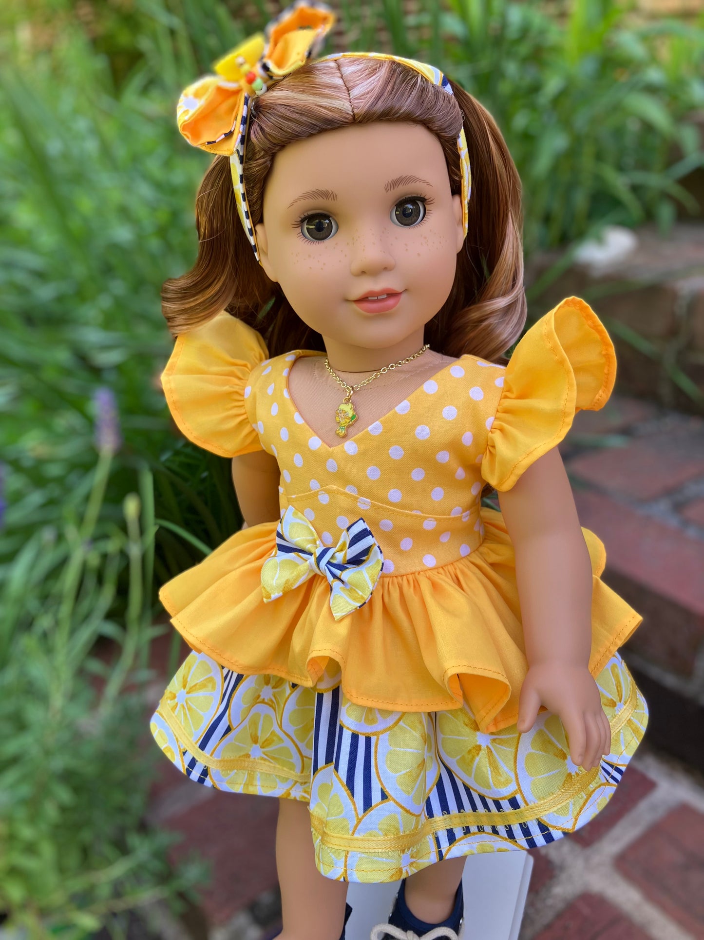 Lemon Meringue Outfit for 18 Inch Doll