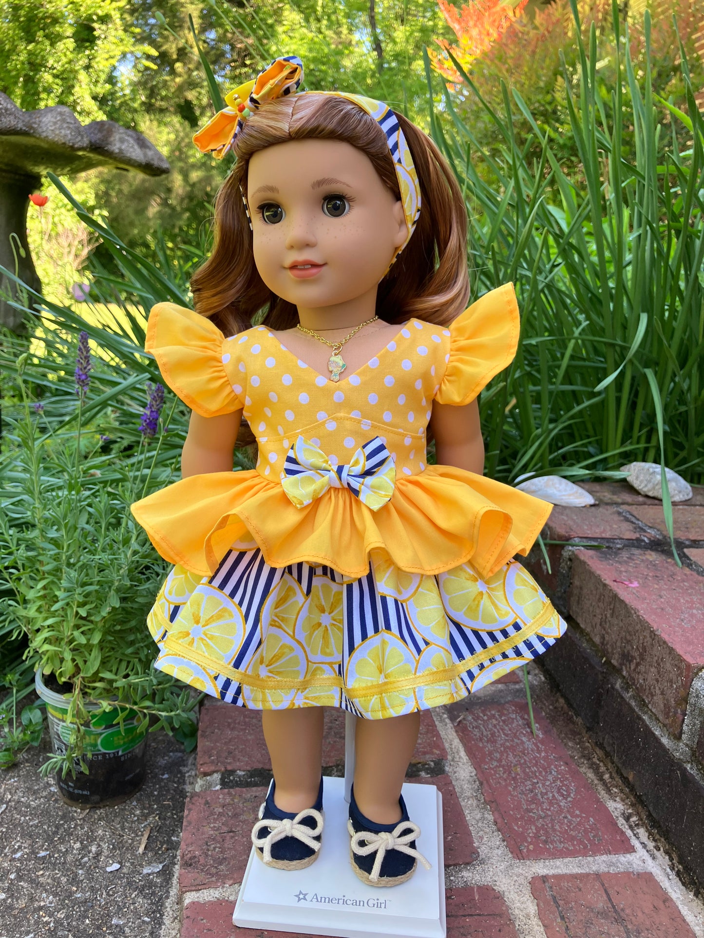 Lemon Meringue Outfit for 18 Inch Doll