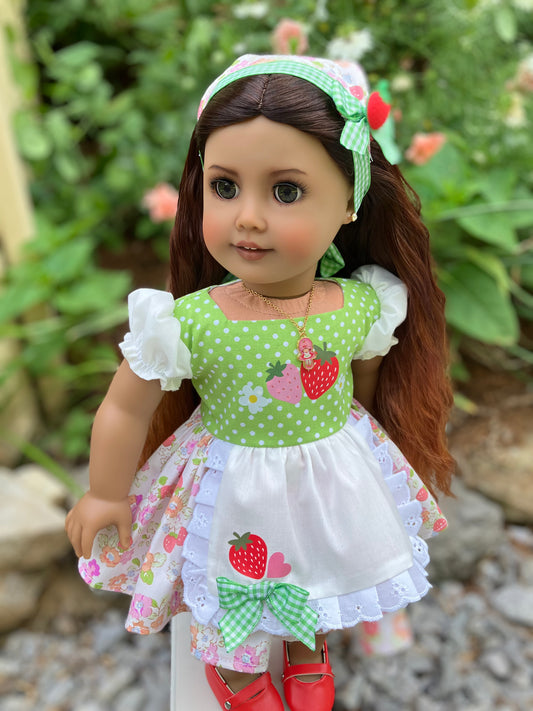 Strawberry Shortcake Outfit for 18 Inch American Girl Doll