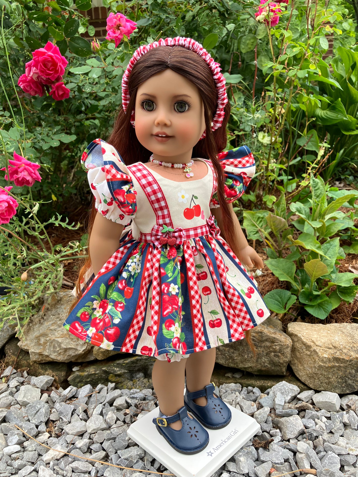 Cherry Cuddler Outfit for 18 Inch American Girl Doll
