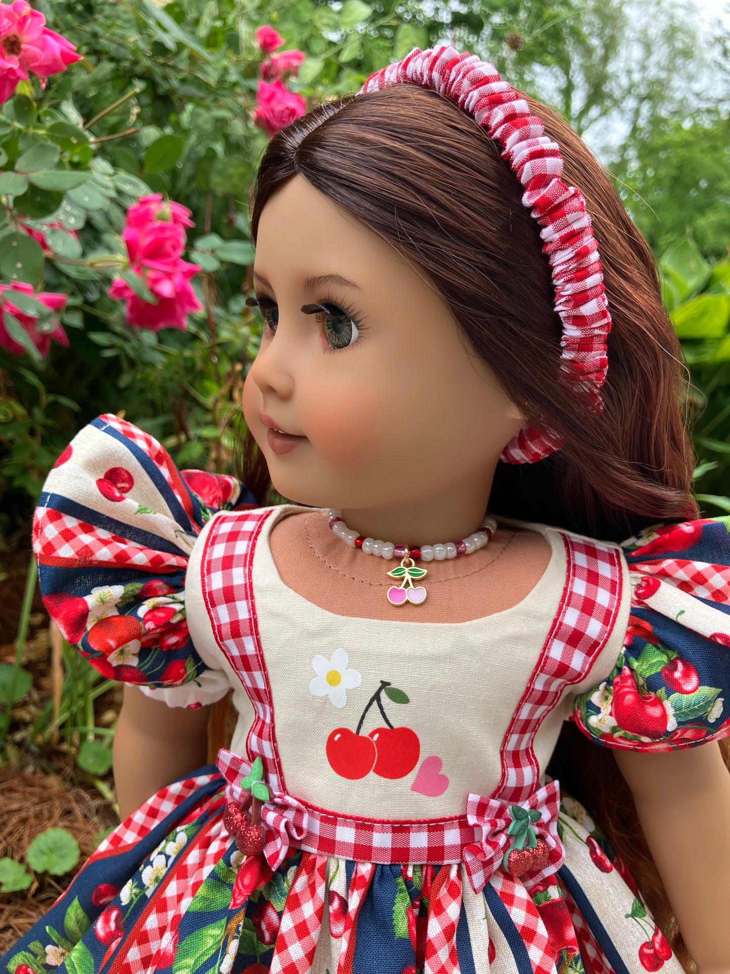 Cherry Cuddler Outfit for 18 Inch American Girl Doll