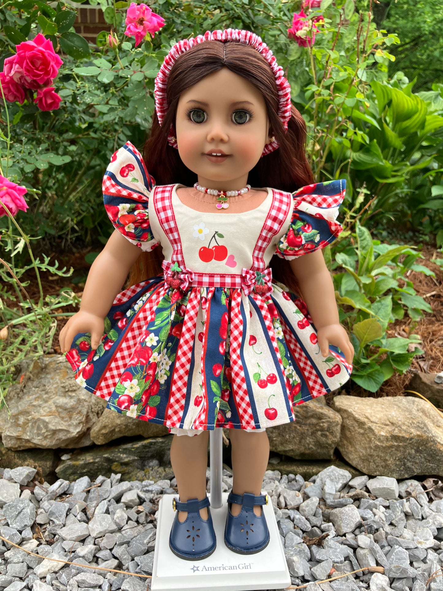 Cherry Cuddler Outfit for 18 Inch American Girl Doll