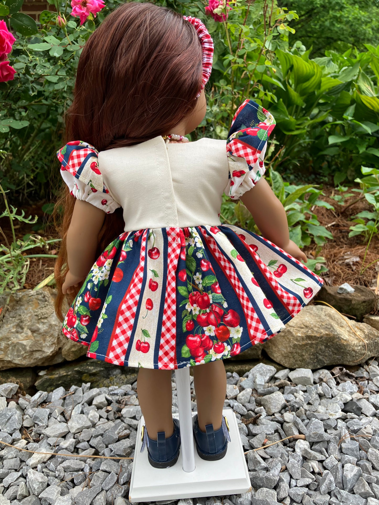 Cherry Cuddler Outfit for 18 Inch American Girl Doll
