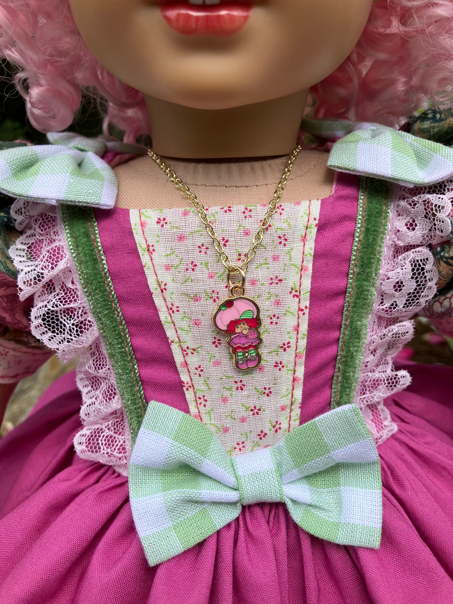 Raspberry Tart Outfit for 18 Inch American Girl Doll