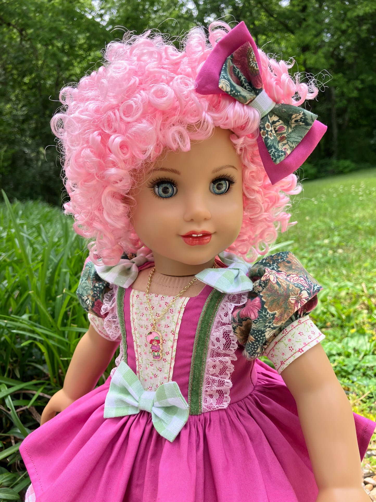 Raspberry Tart Outfit for 18 Inch American Girl Doll