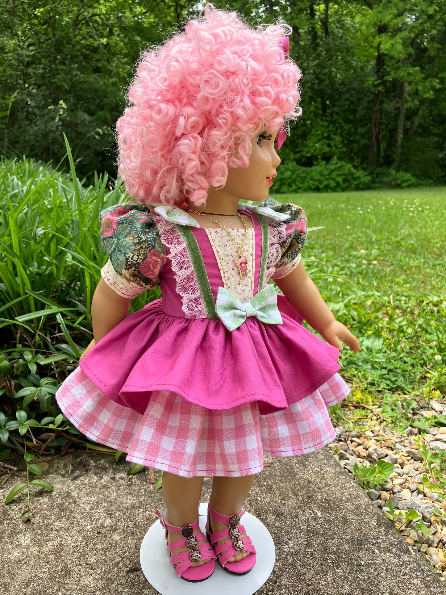 Raspberry Tart Outfit for 18 Inch American Girl Doll