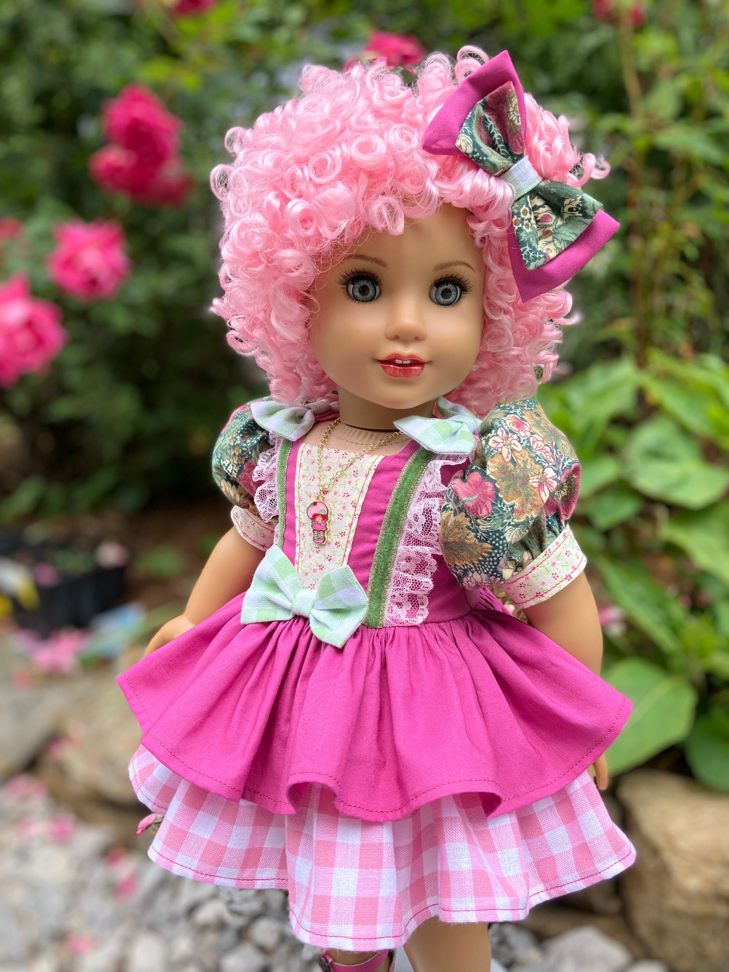 Raspberry Tart Outfit for 18 Inch American Girl Doll