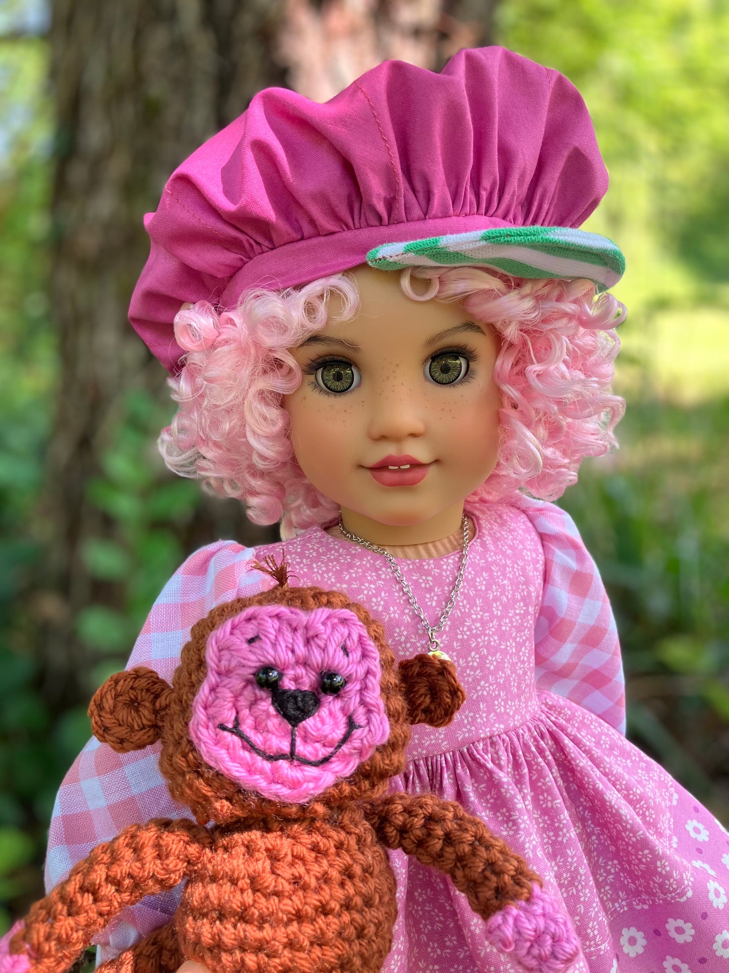 Custom American Girl Doll - Raspberry Tart & Rhubarb the Monkey