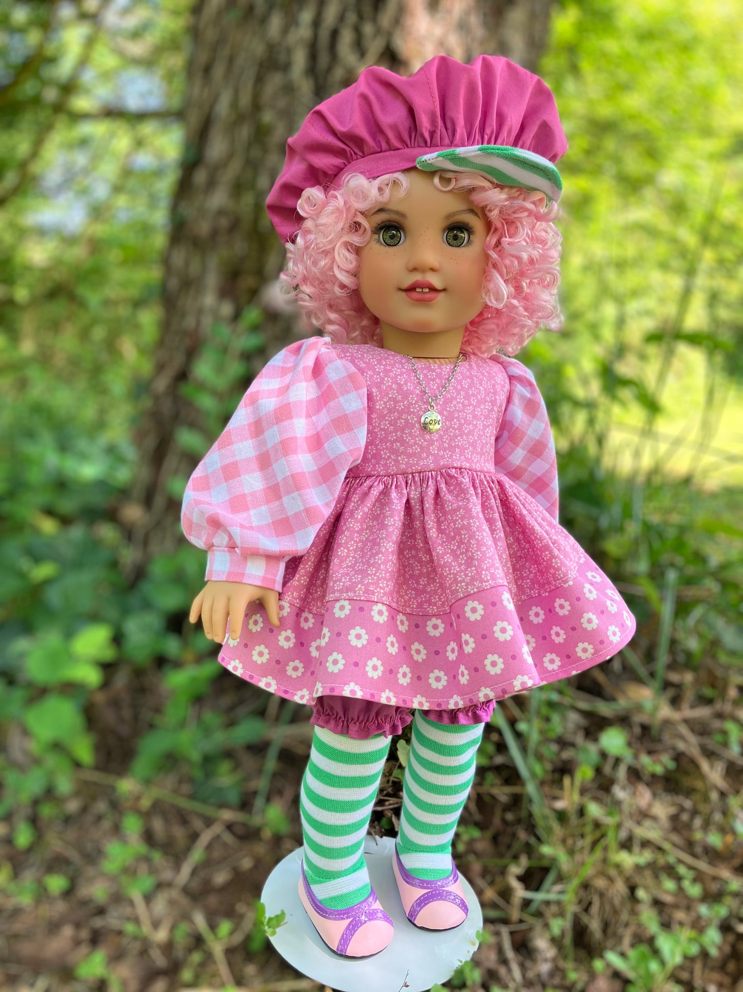 Custom American Girl Doll - Raspberry Tart & Rhubarb the Monkey