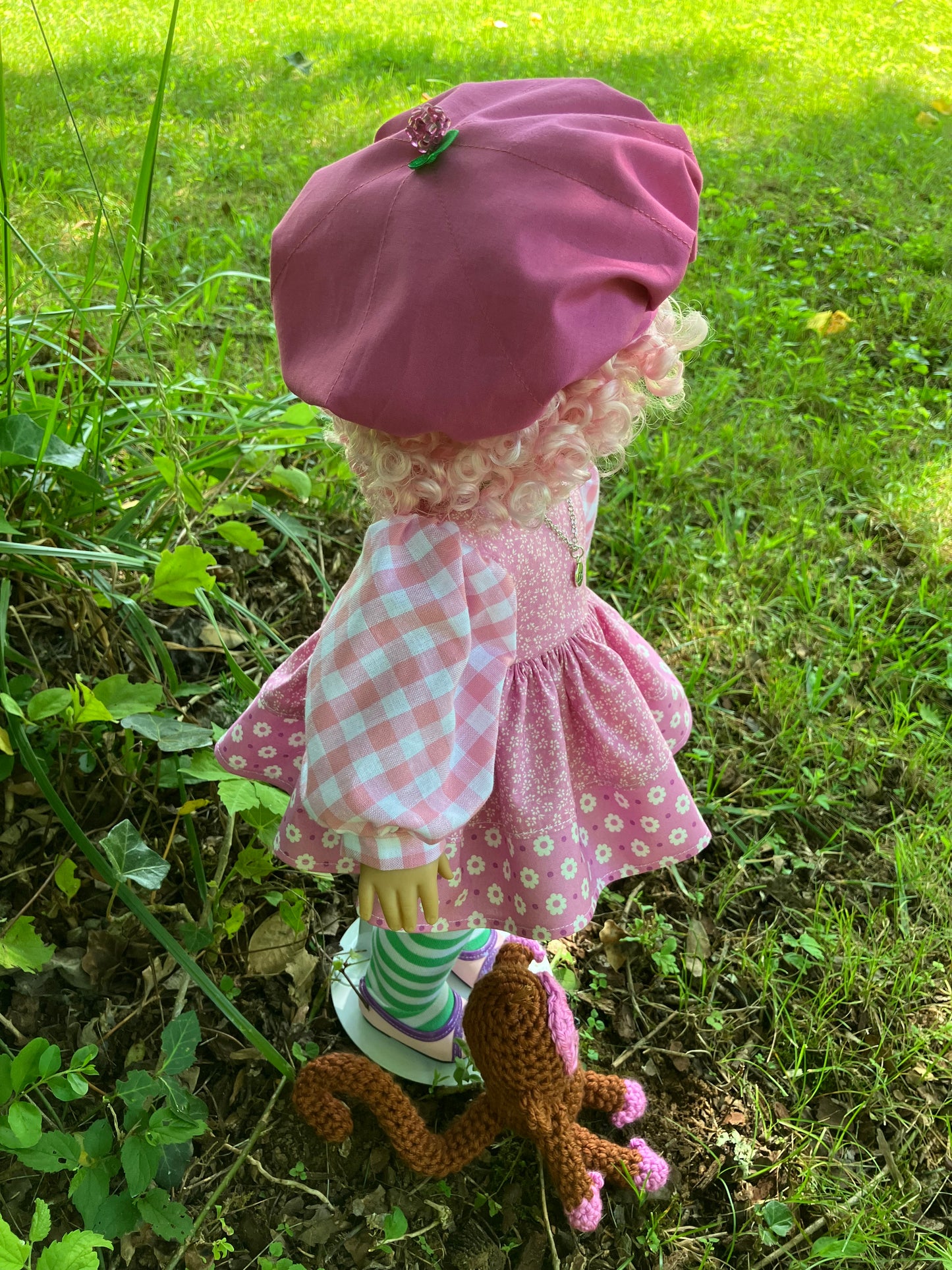 Custom American Girl Doll - Raspberry Tart & Rhubarb the Monkey