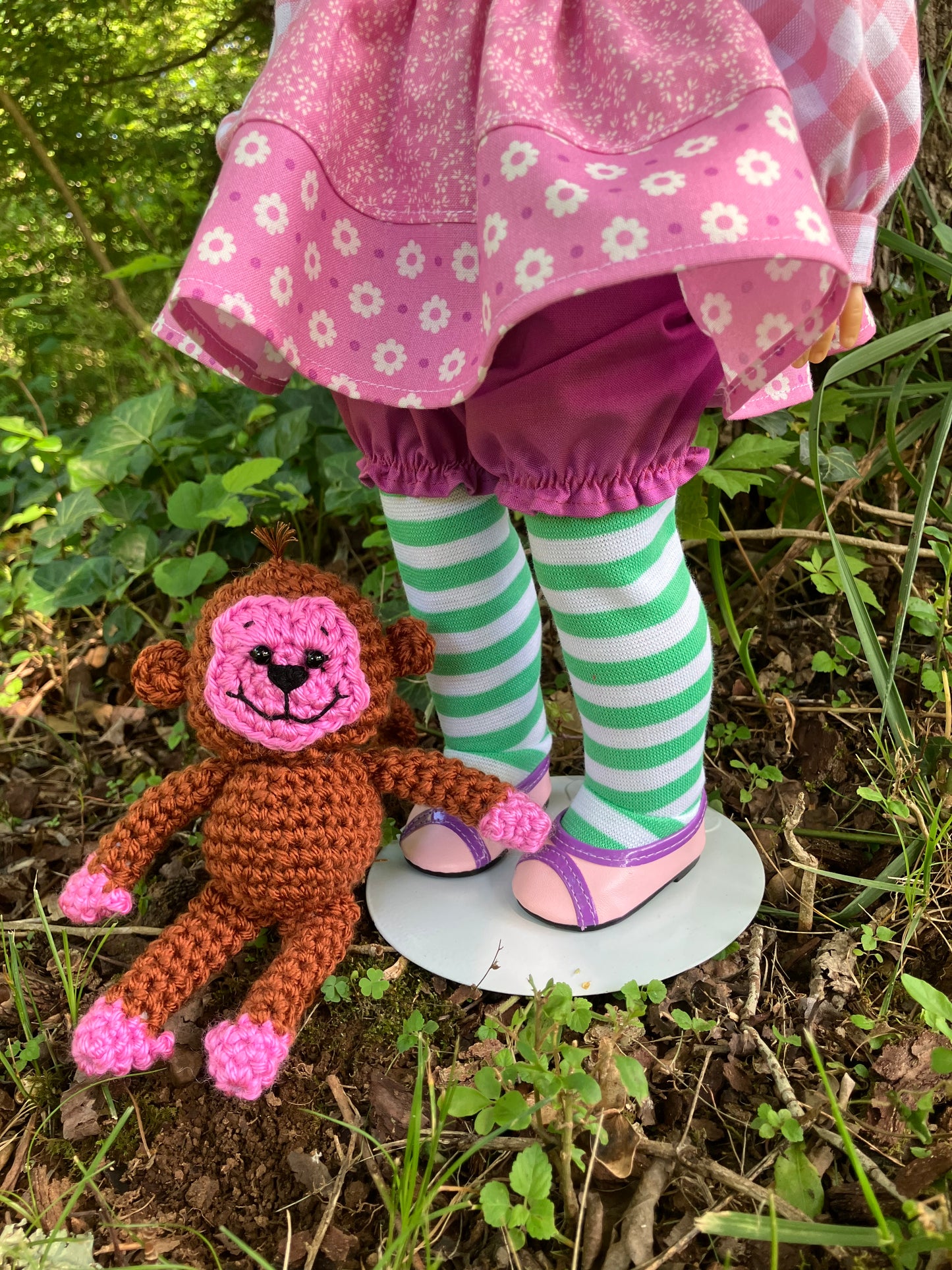 Custom American Girl Doll - Raspberry Tart & Rhubarb the Monkey