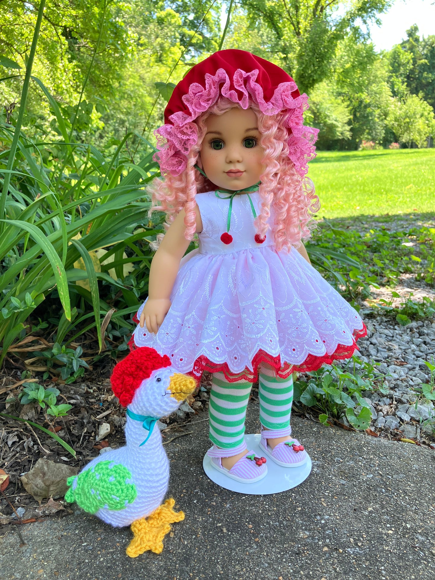 Custom American Girl Doll - Cherry Cuddler & Gooseberry Goose