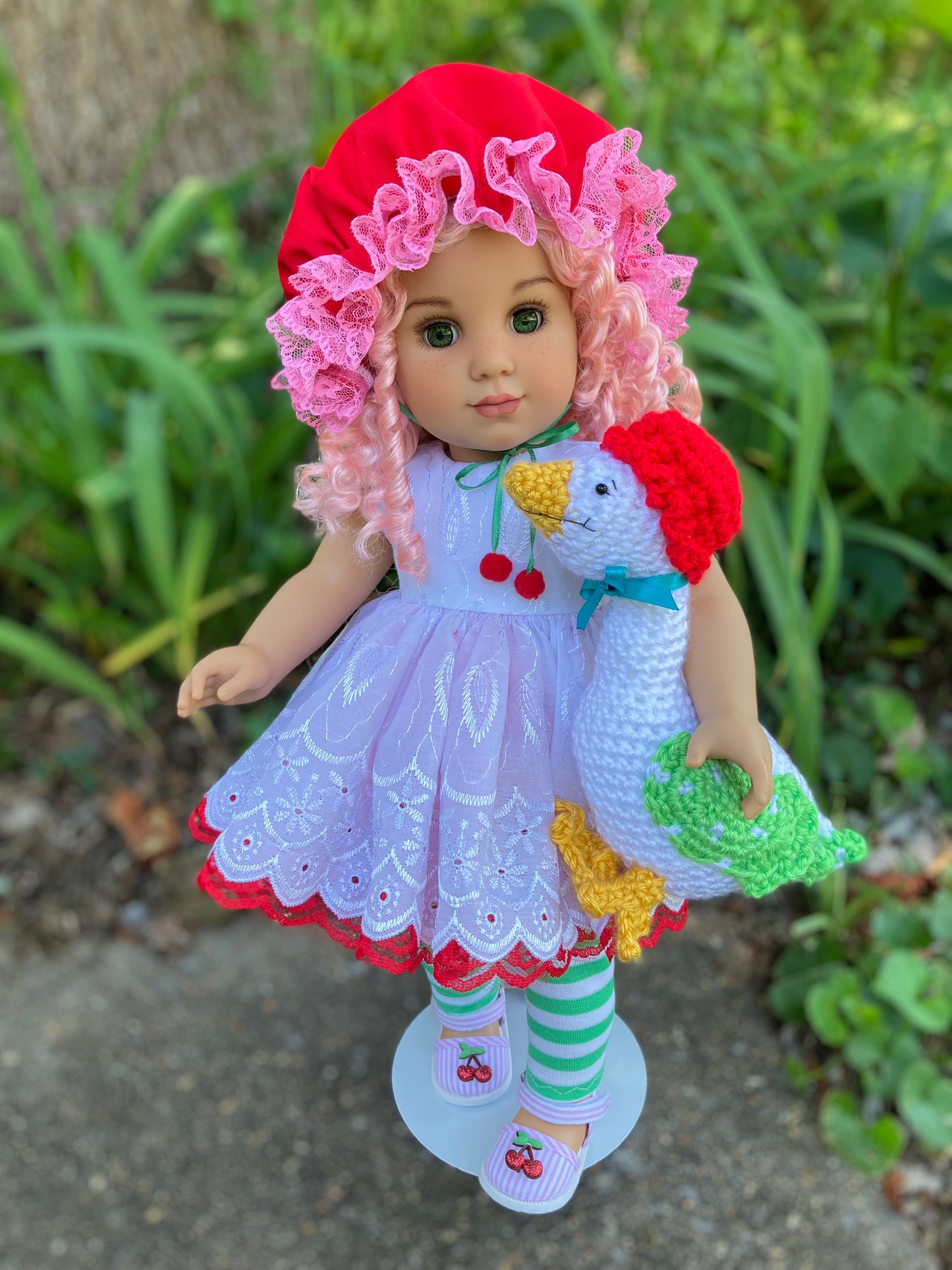 Custom American Girl Doll - Cherry Cuddler & Gooseberry Goose