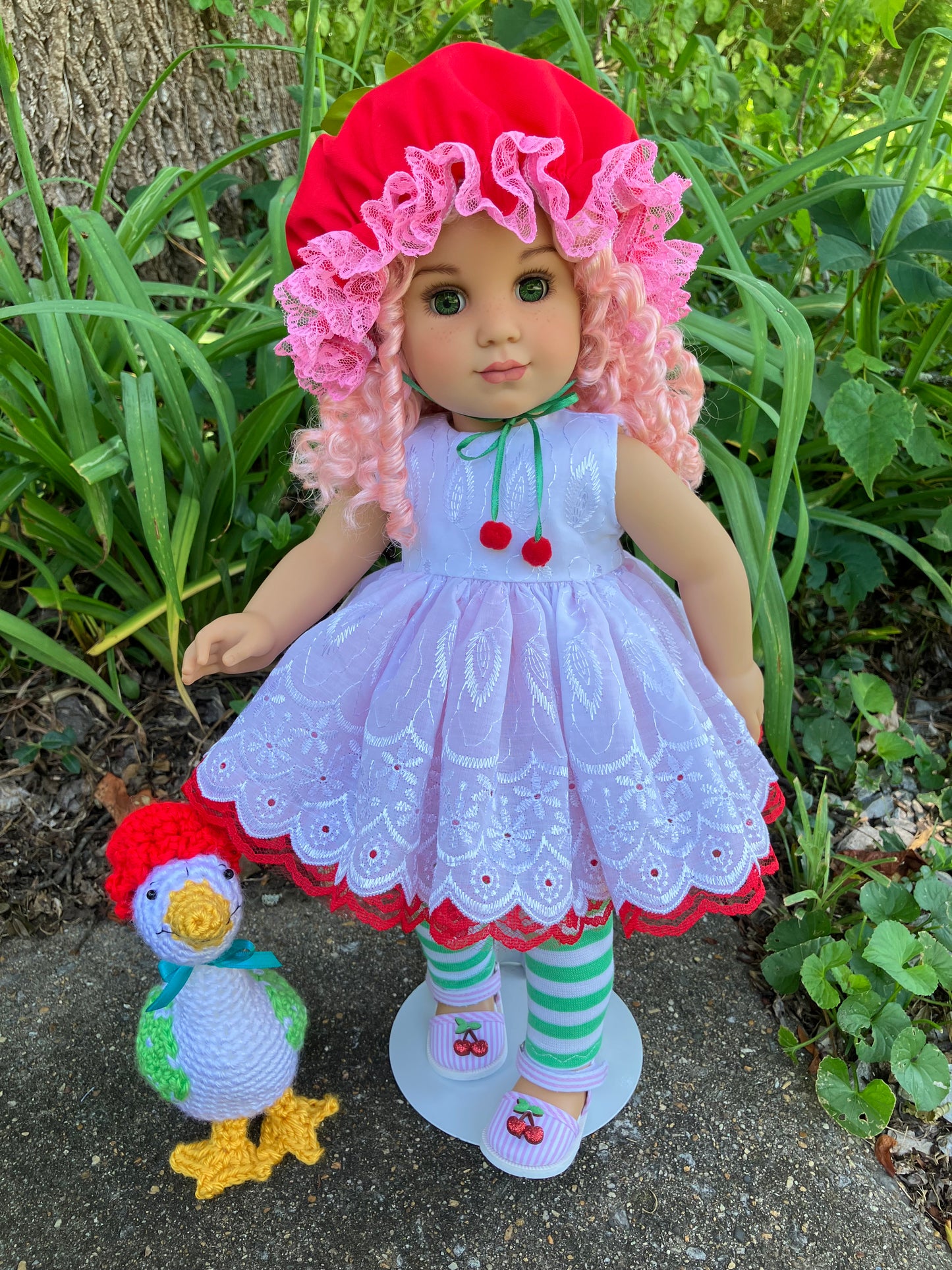 Custom American Girl Doll - Cherry Cuddler & Gooseberry Goose
