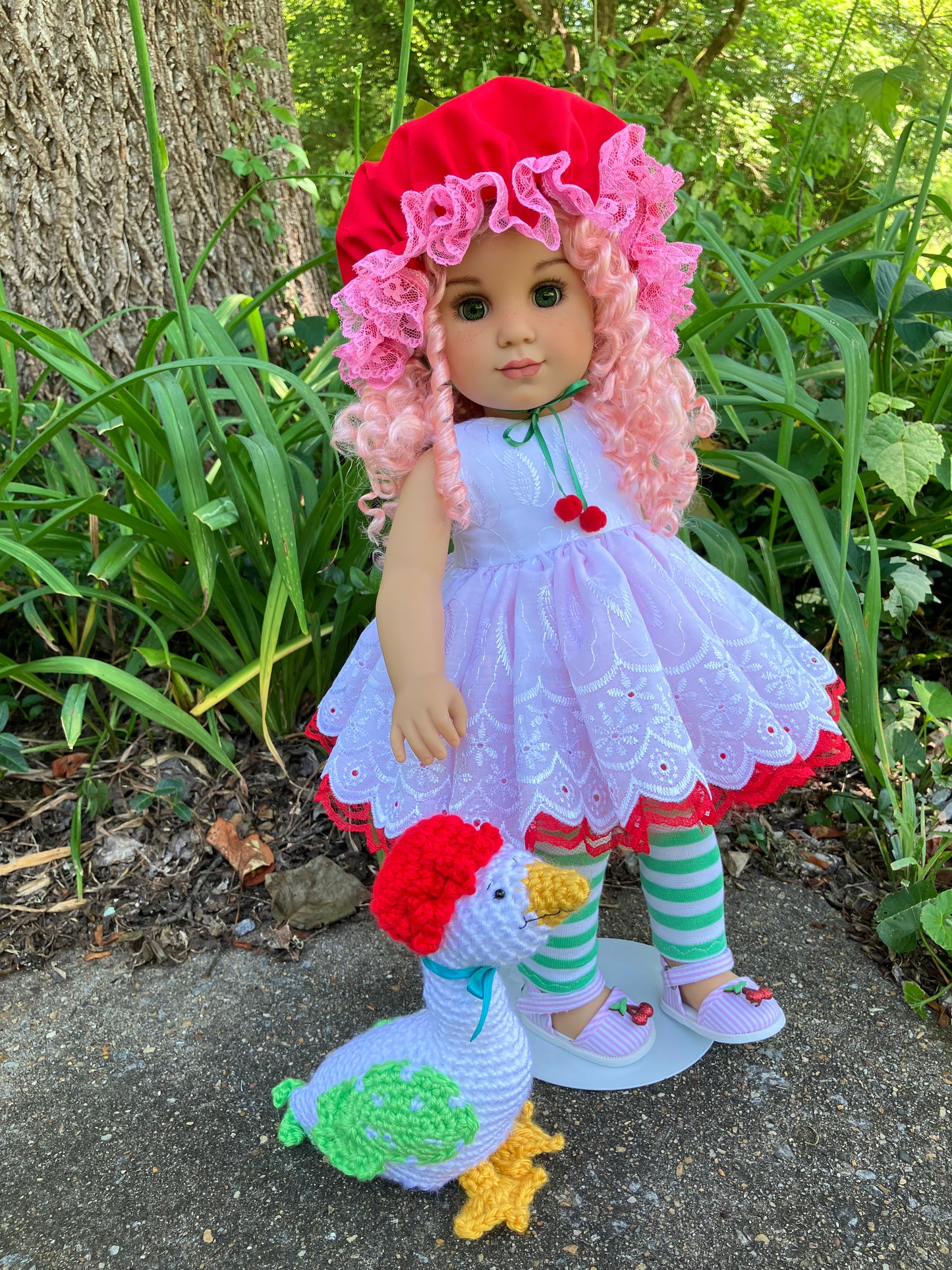 Custom American Girl Doll - Cherry Cuddler & Gooseberry Goose