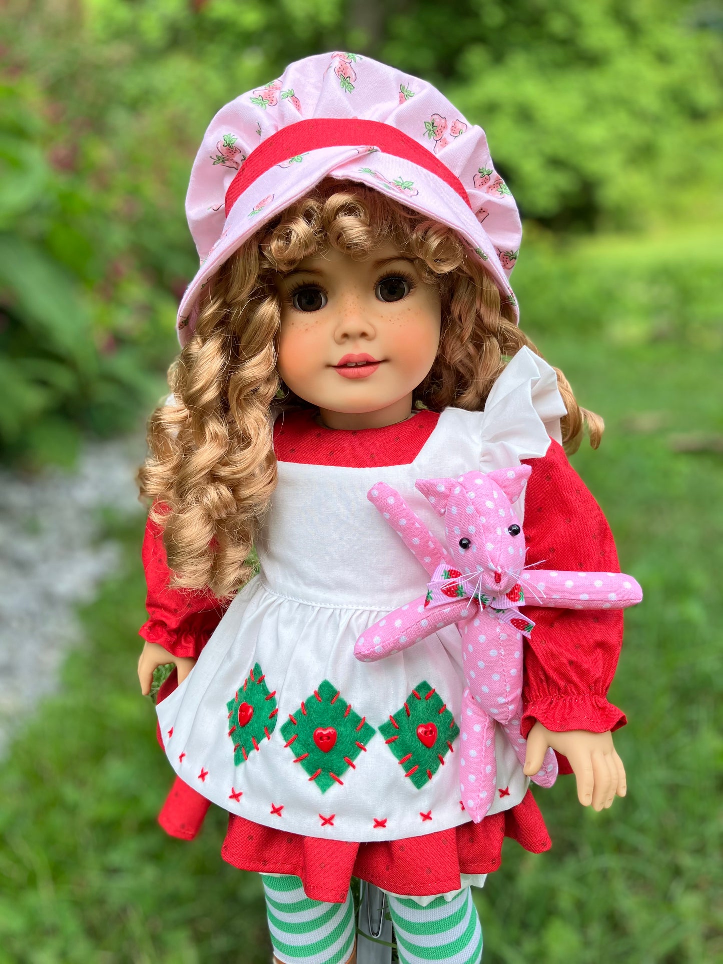 Custom American Girl Doll - Strawberry Shortcake & Her Kitten