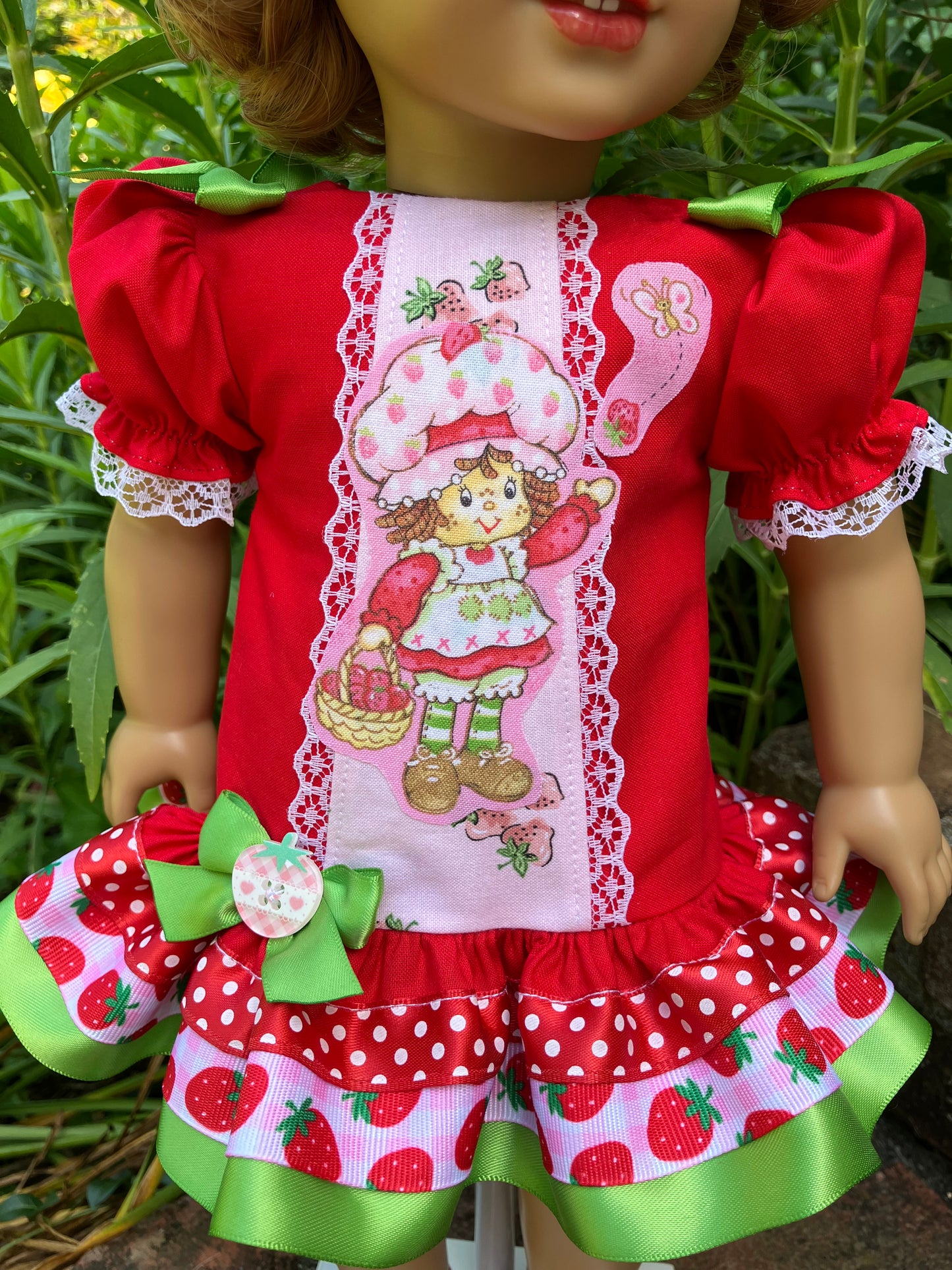 Strawberry Shortcake Outfit for 18 Inch American Girl Doll