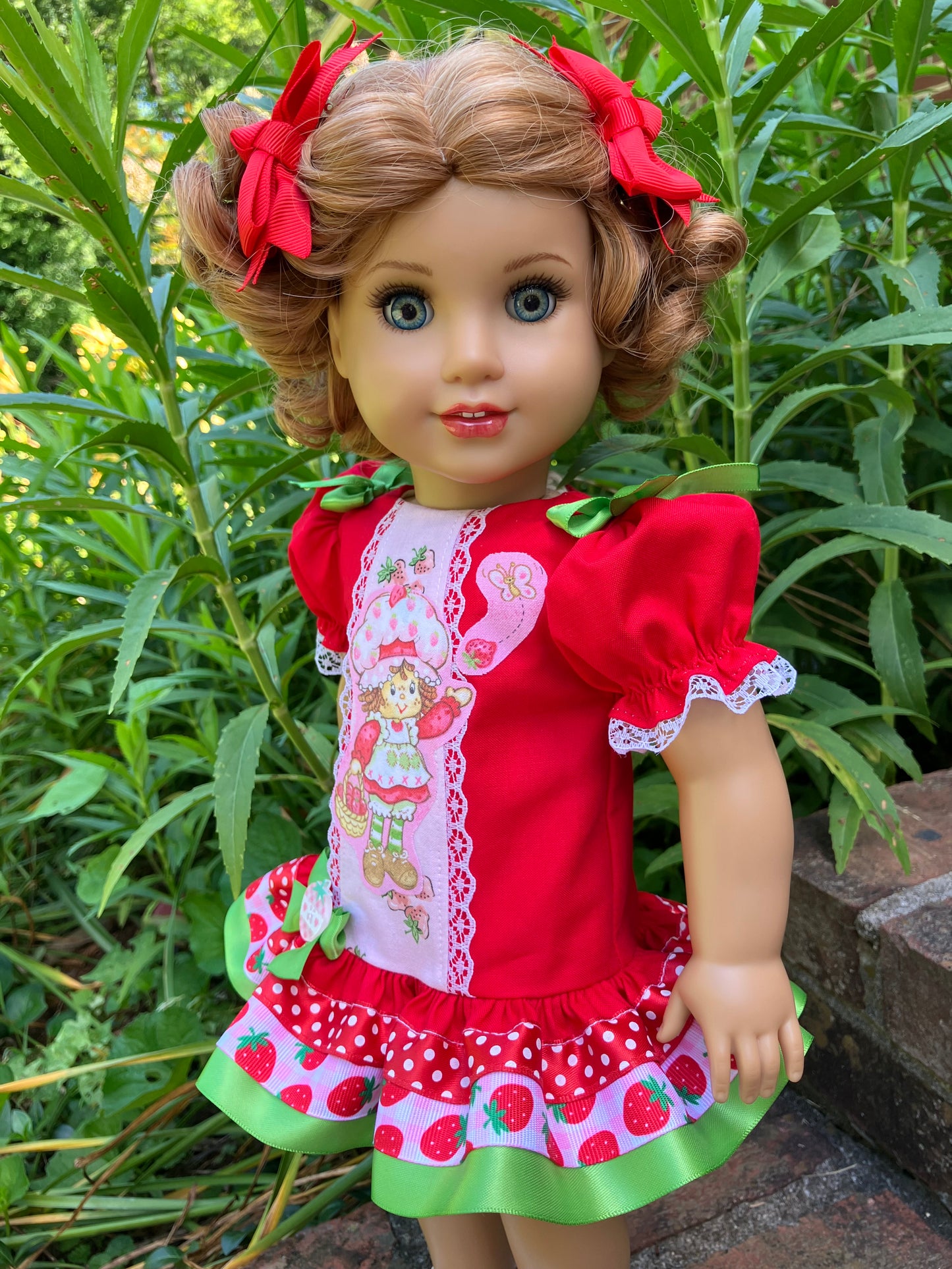Strawberry Shortcake Outfit for 18 Inch American Girl Doll