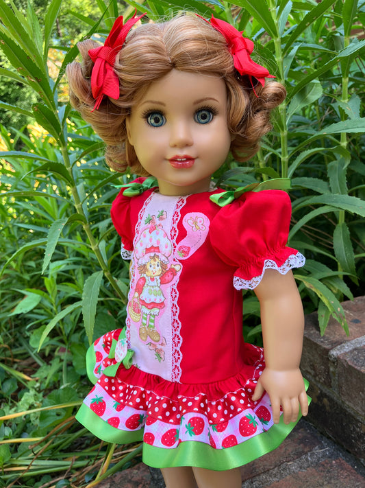 Strawberry Shortcake Outfit for 18 Inch American Girl Doll