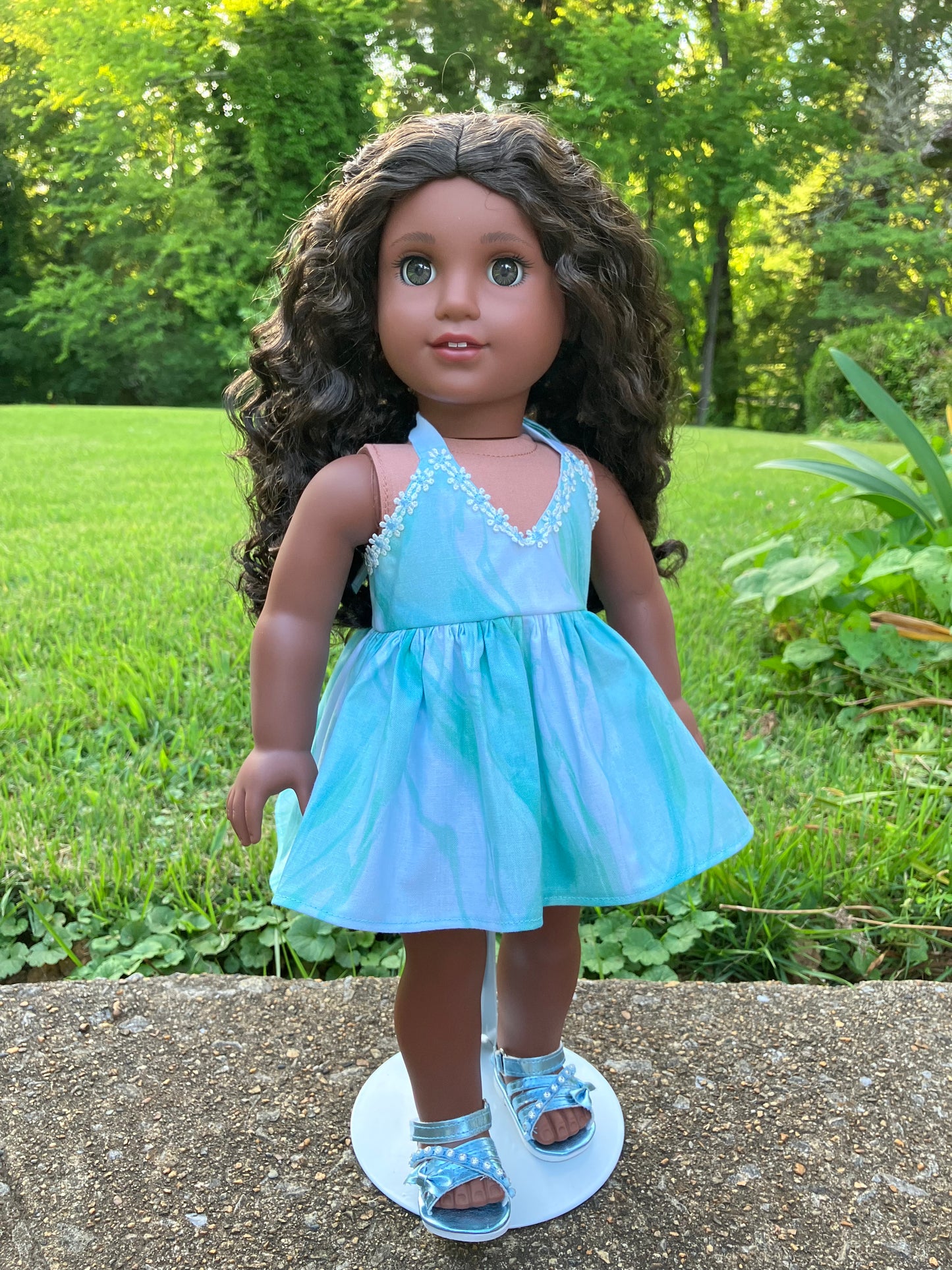 Aqua Waves Summer Outfit for 18 Inch American Girl Doll