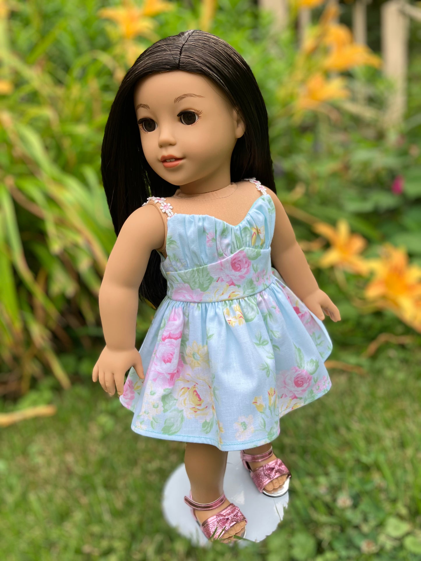 Summer Rose Outfit for 18 Inch American Girl Doll