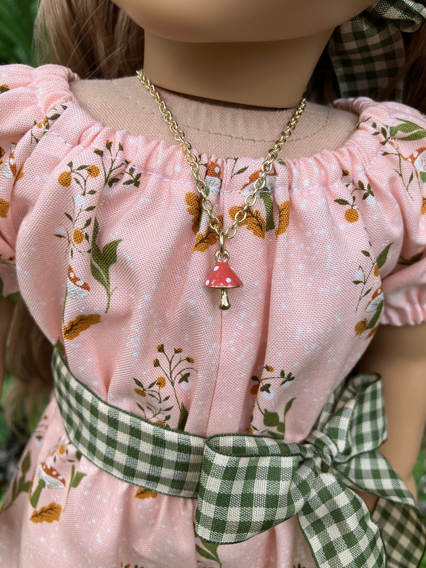 Mushroom Forest Jumpsuit for American Girl 18 Inch Doll Romper