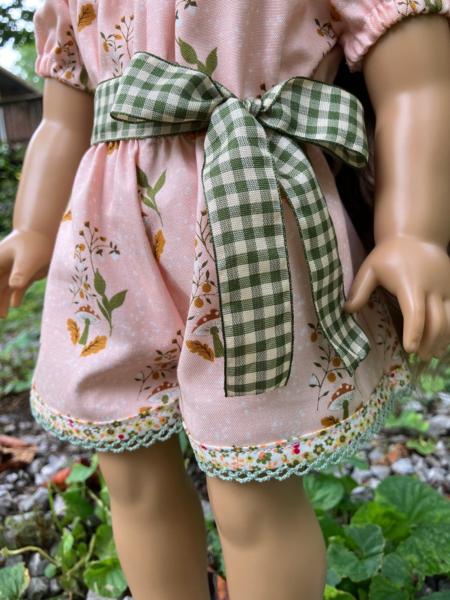 Mushroom Forest Jumpsuit for American Girl 18 Inch Doll Romper