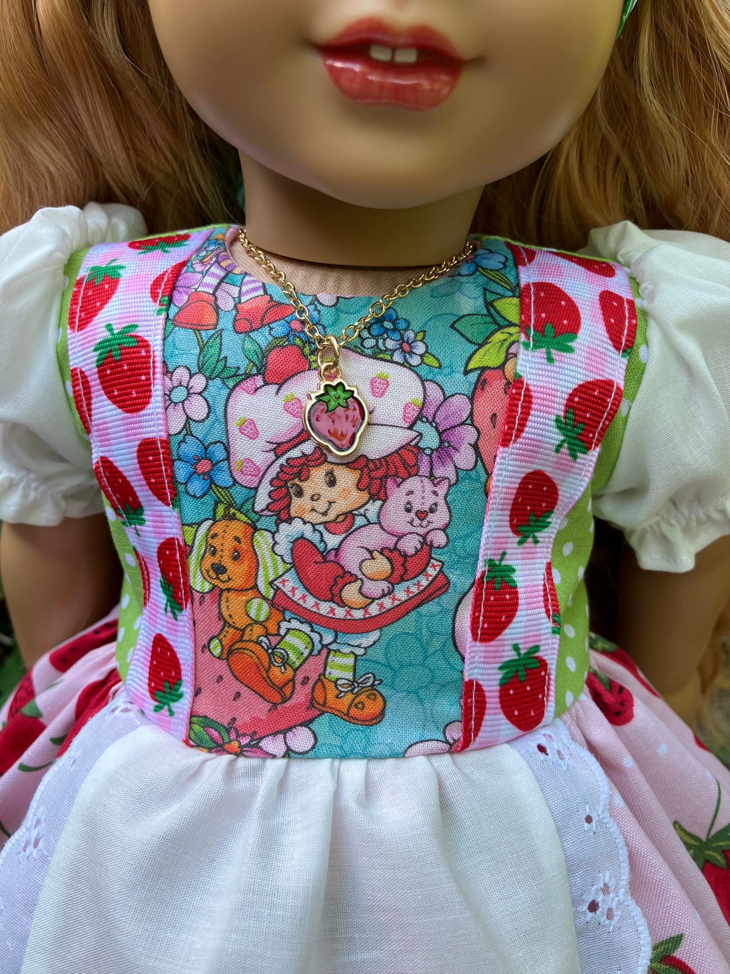 Strawberry Shortcake Outfit for 18 Inch American Girl Doll