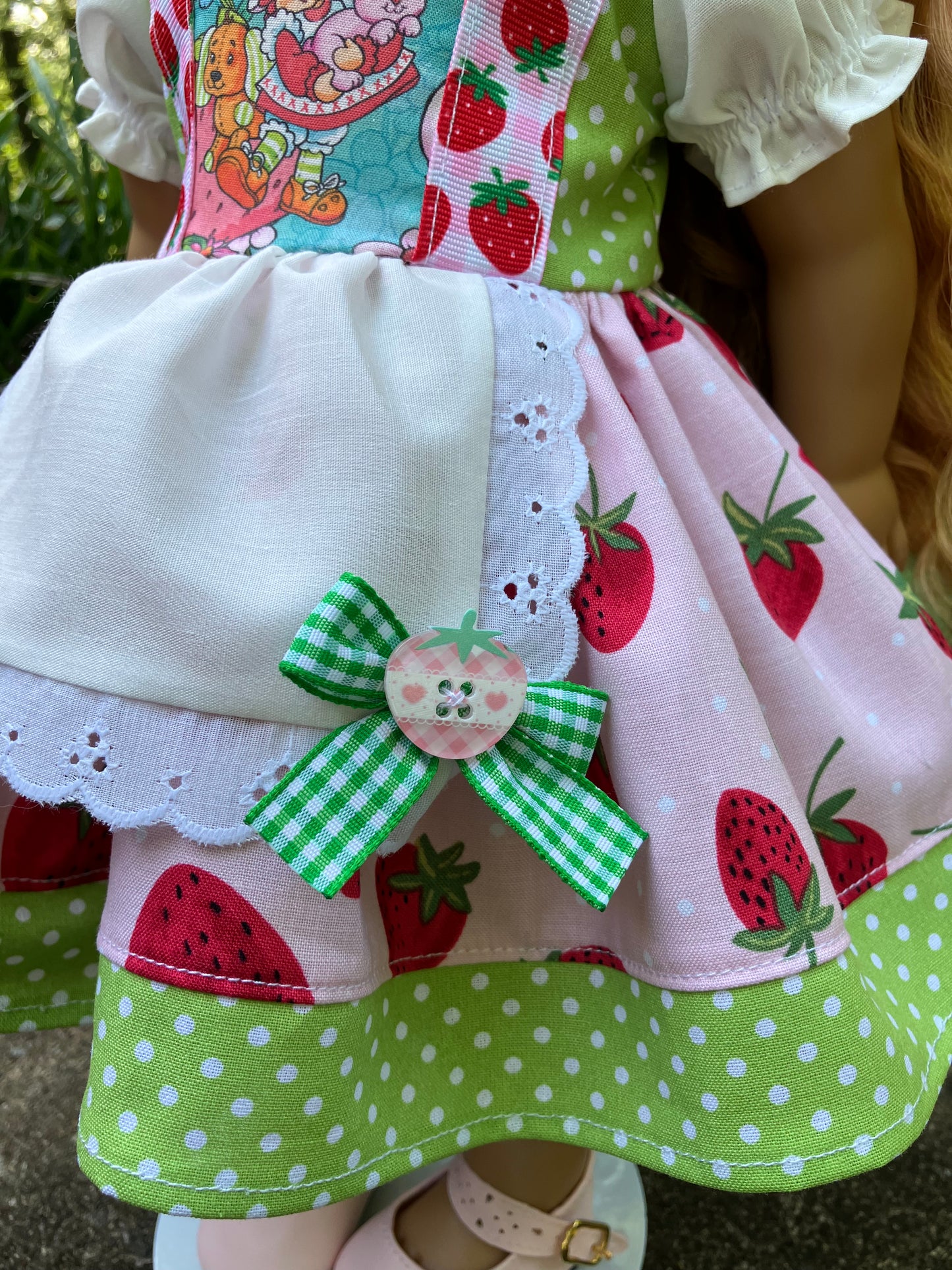 Strawberry Shortcake Outfit for 18 Inch American Girl Doll