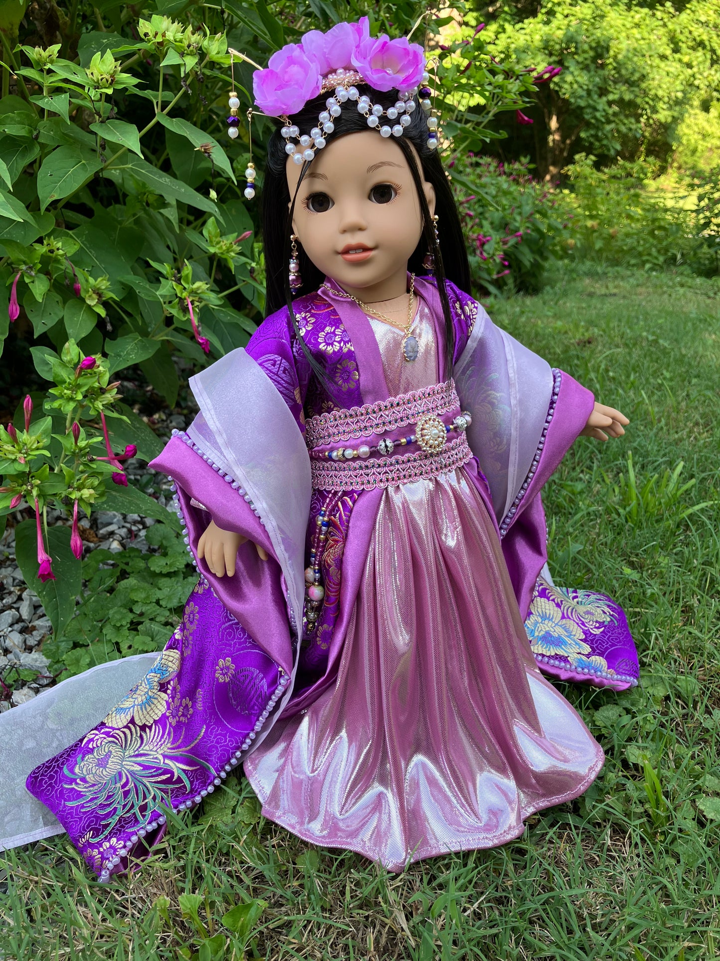Custom Hanfu Outfit for 18 Inch American Girl Doll