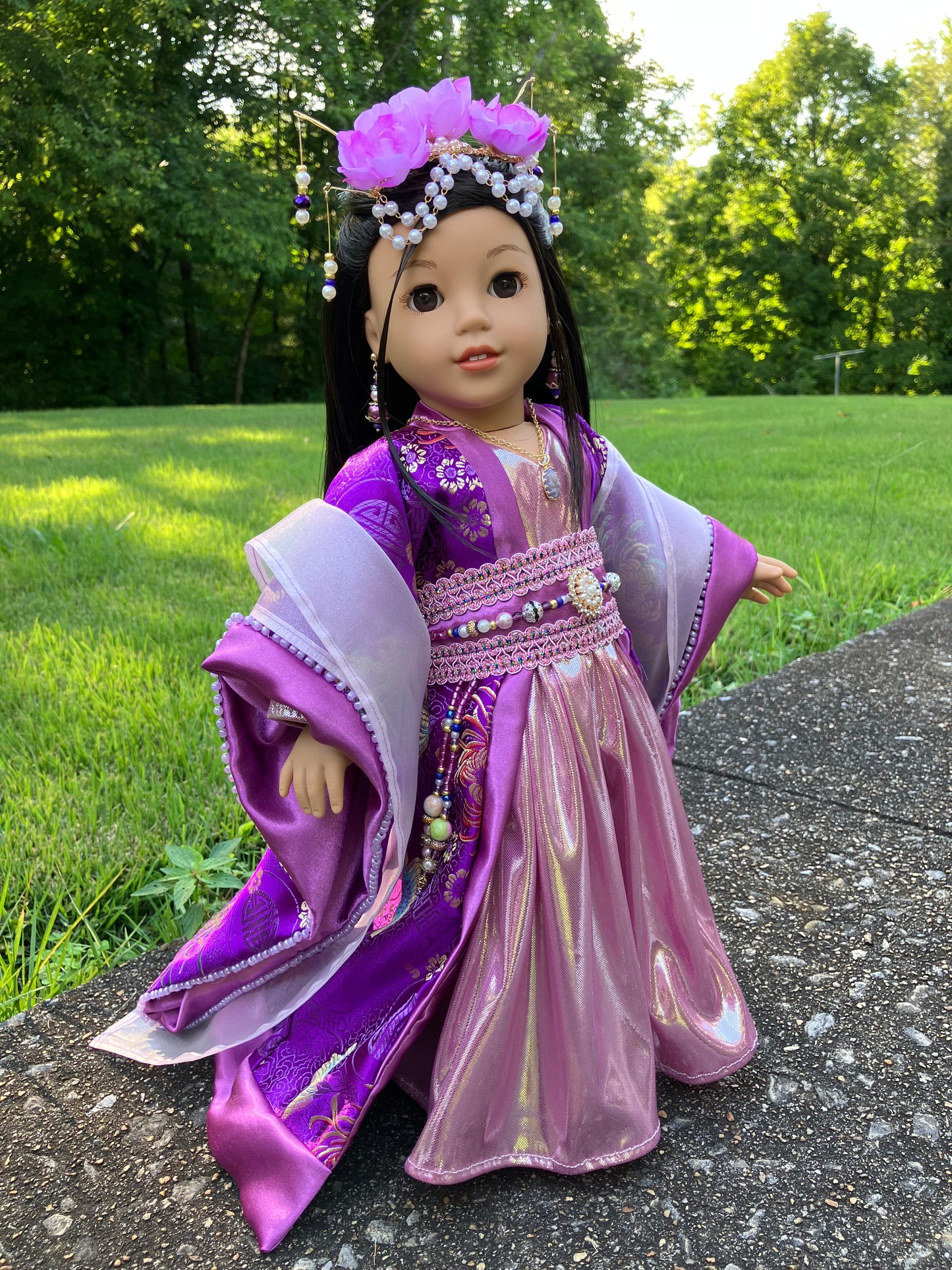 Custom Hanfu Outfit for 18 Inch American Girl Doll