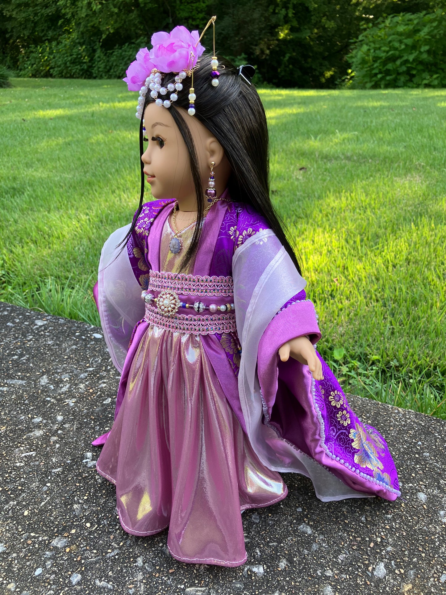 Custom Hanfu Outfit for 18 Inch American Girl Doll