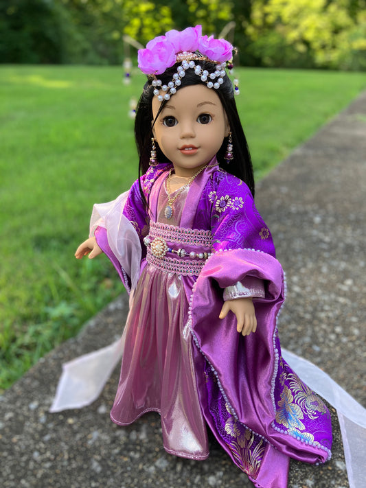 Custom Hanfu Outfit for 18 Inch American Girl Doll