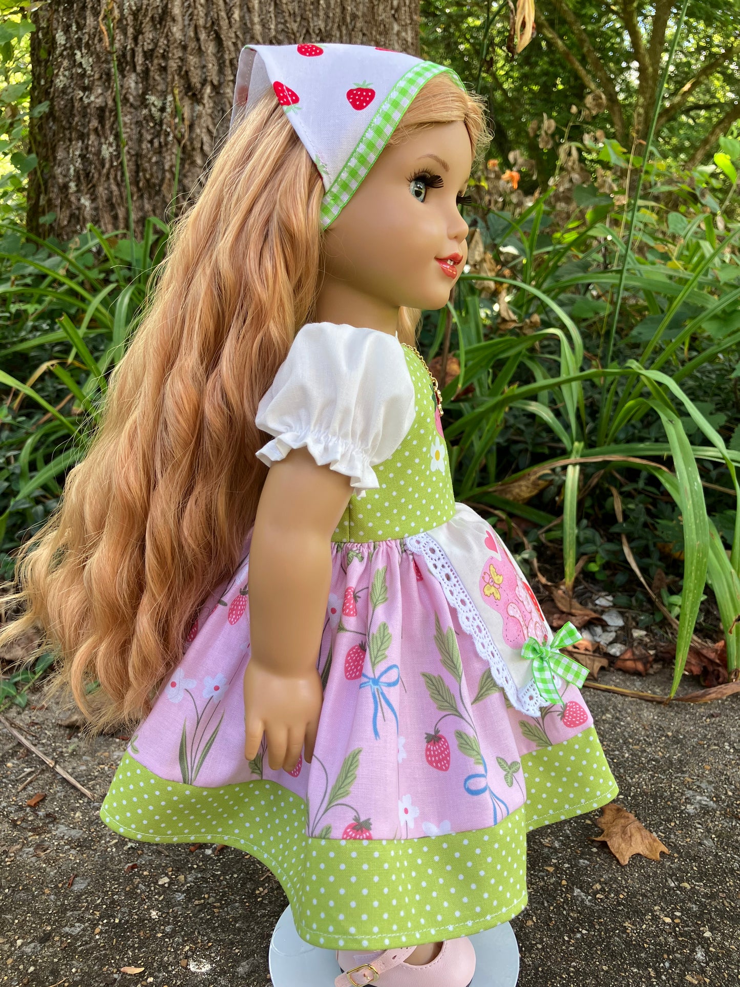 Strawberry Shortcake's Kitten Custard Outfit for 18 Inch American Girl Doll