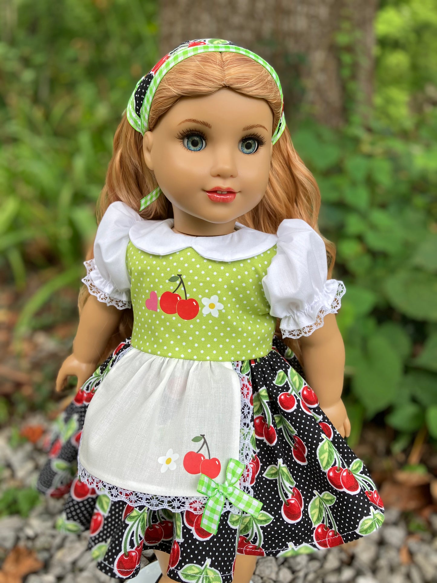 Cherries Jubilee Outfit for 18 Inch American Girl Doll