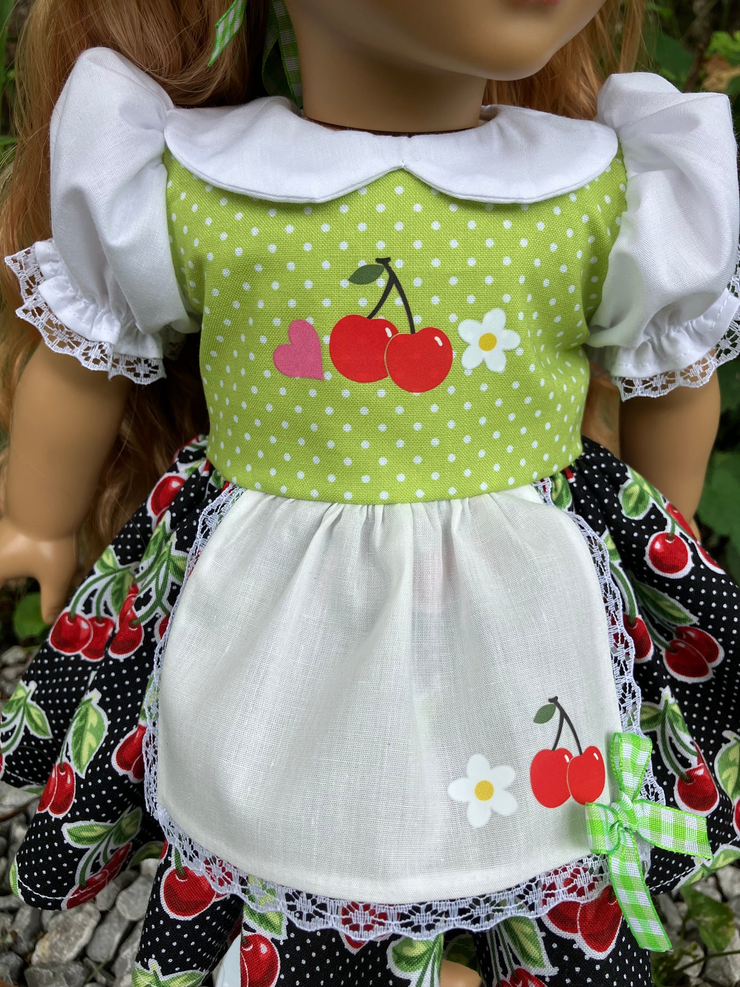 Cherries Jubilee Outfit for 18 Inch American Girl Doll