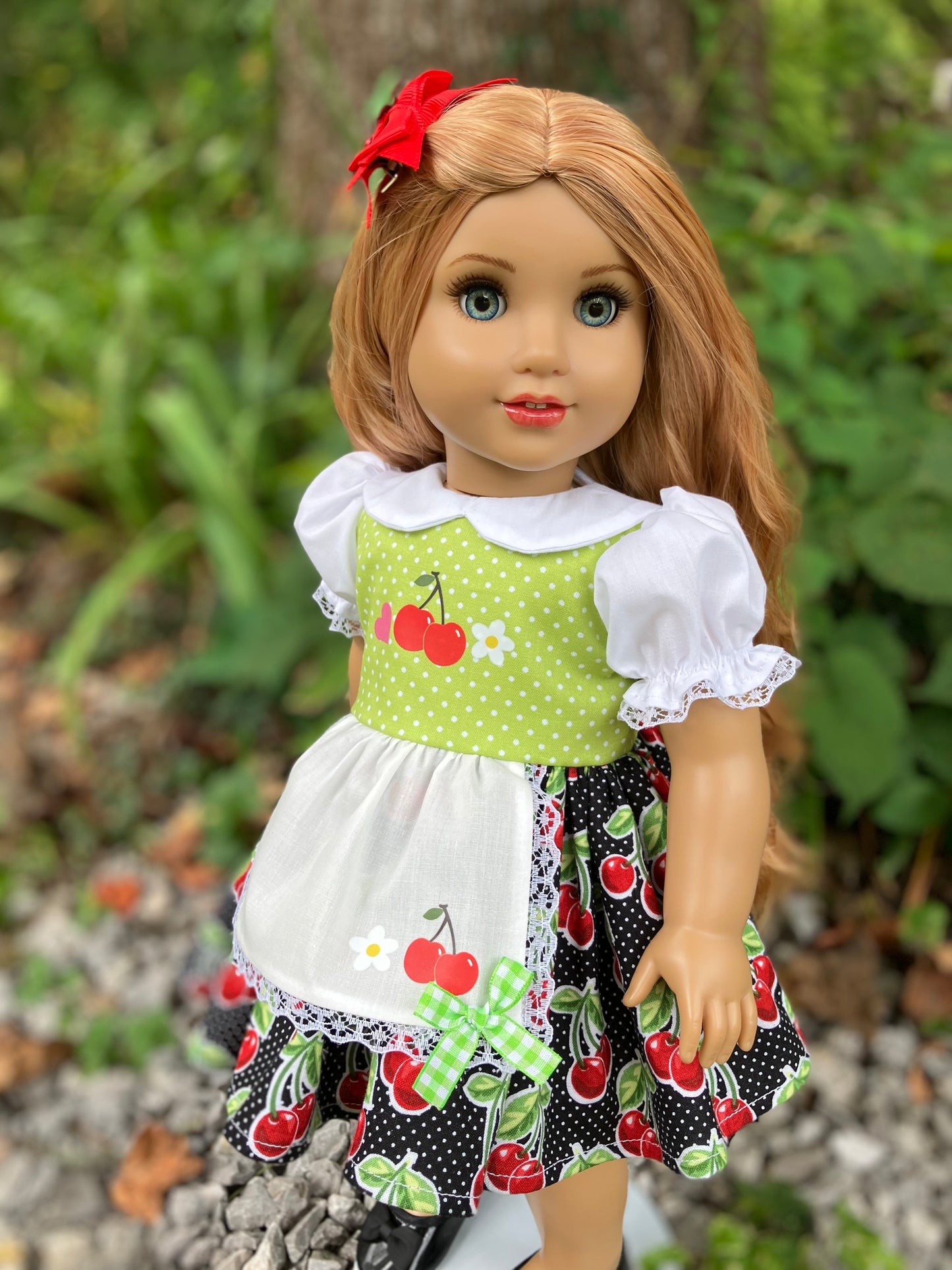 Cherries Jubilee Outfit for 18 Inch American Girl Doll