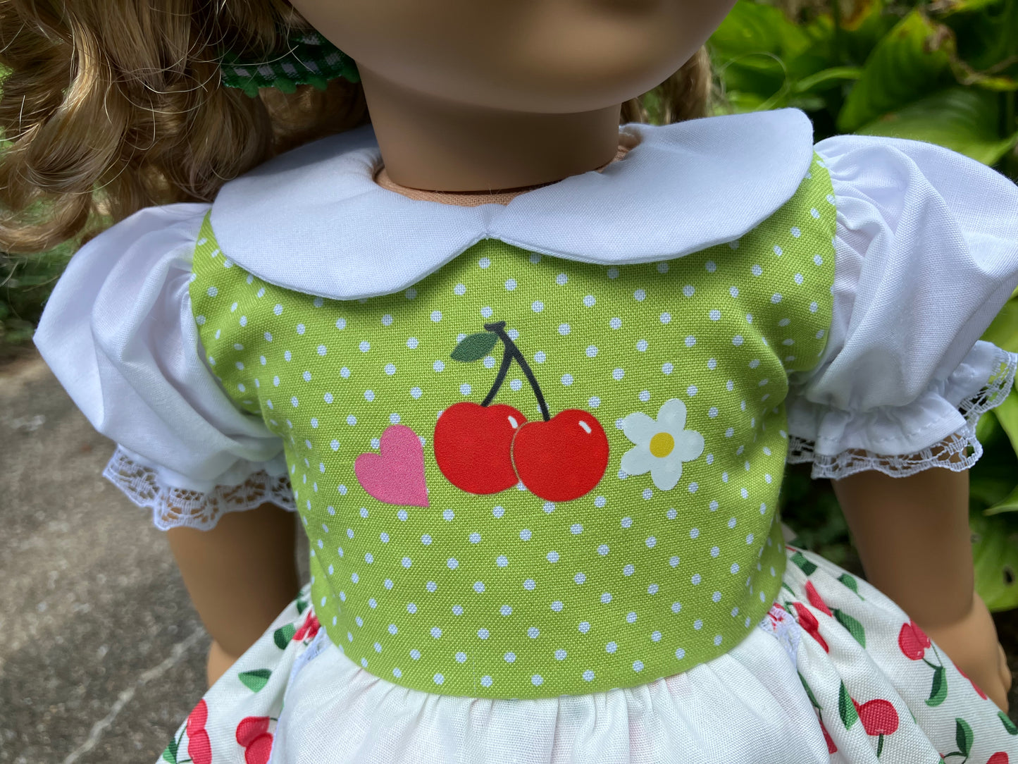 Cherries Jubilee Outfit for 18 Inch American Girl Doll