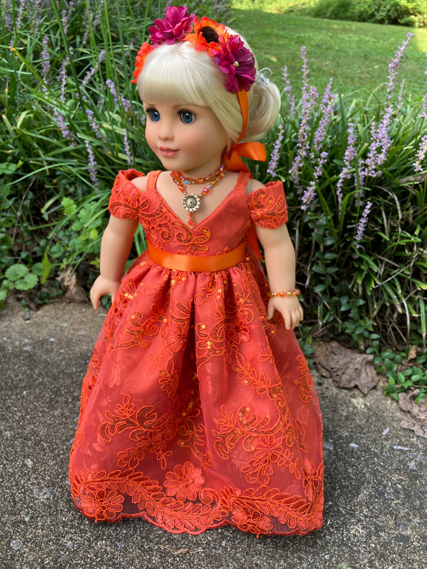 September Gown for 18 Inch American Girl Doll
