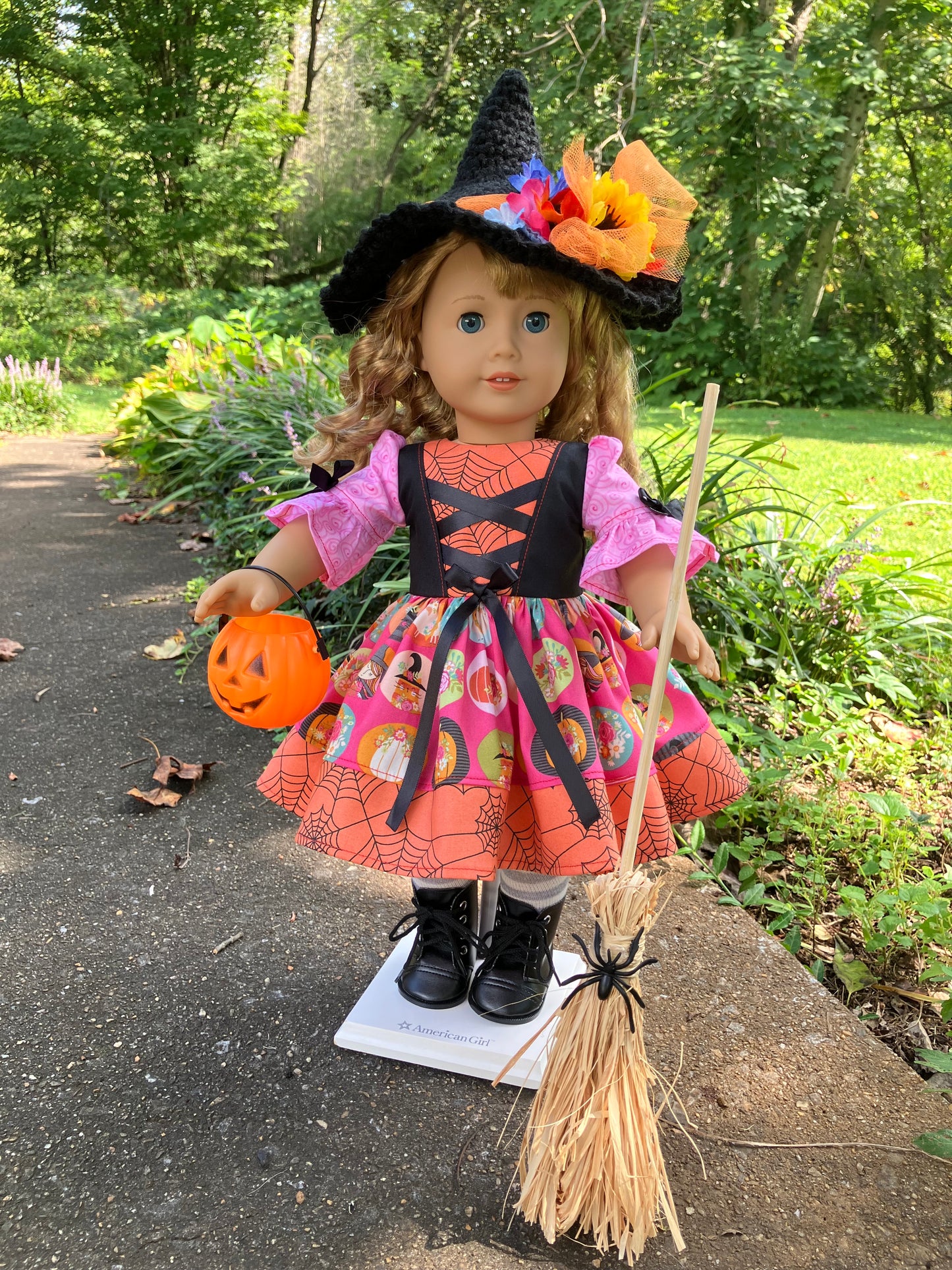 Spooky Halloween Witch Outfit for 18 Inch American Girl Doll