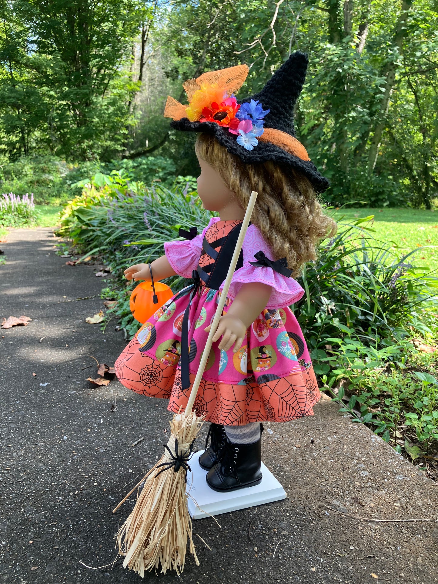 Spooky Halloween Witch Outfit for 18 Inch American Girl Doll