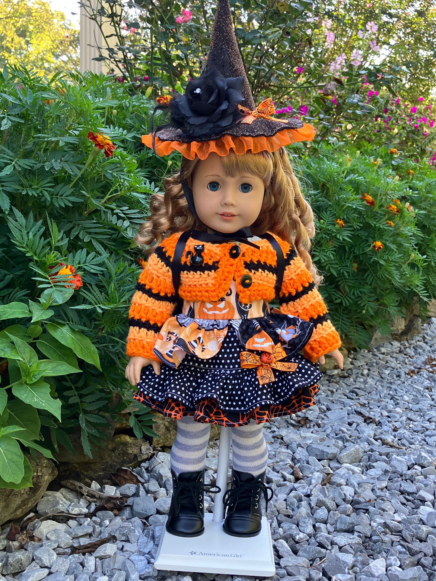 Hocus Pocus Halloween Witch Outfit for 18 Inch American Girl Doll