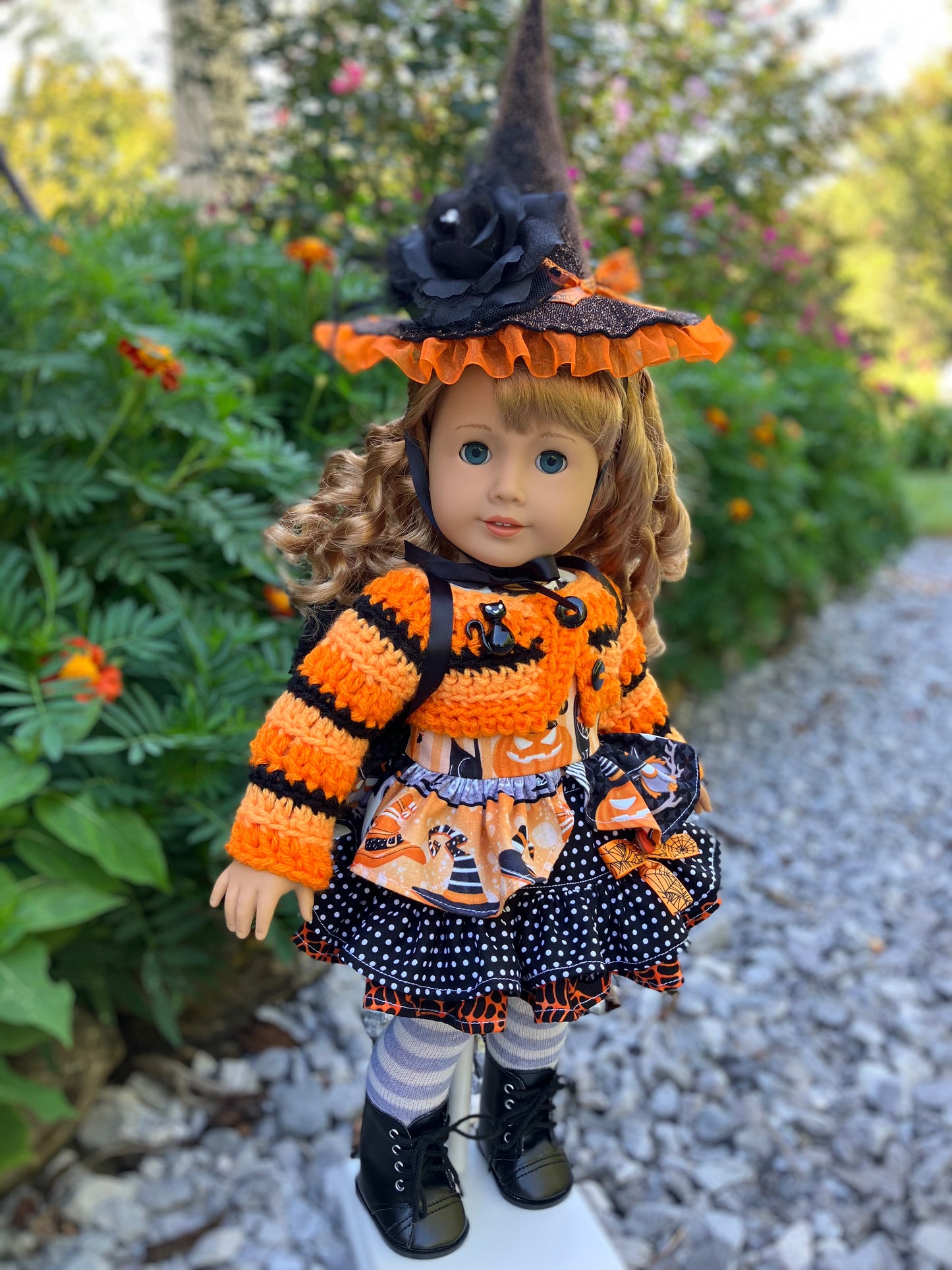 Hocus Pocus Halloween Witch Outfit for 18 Inch American Girl Doll