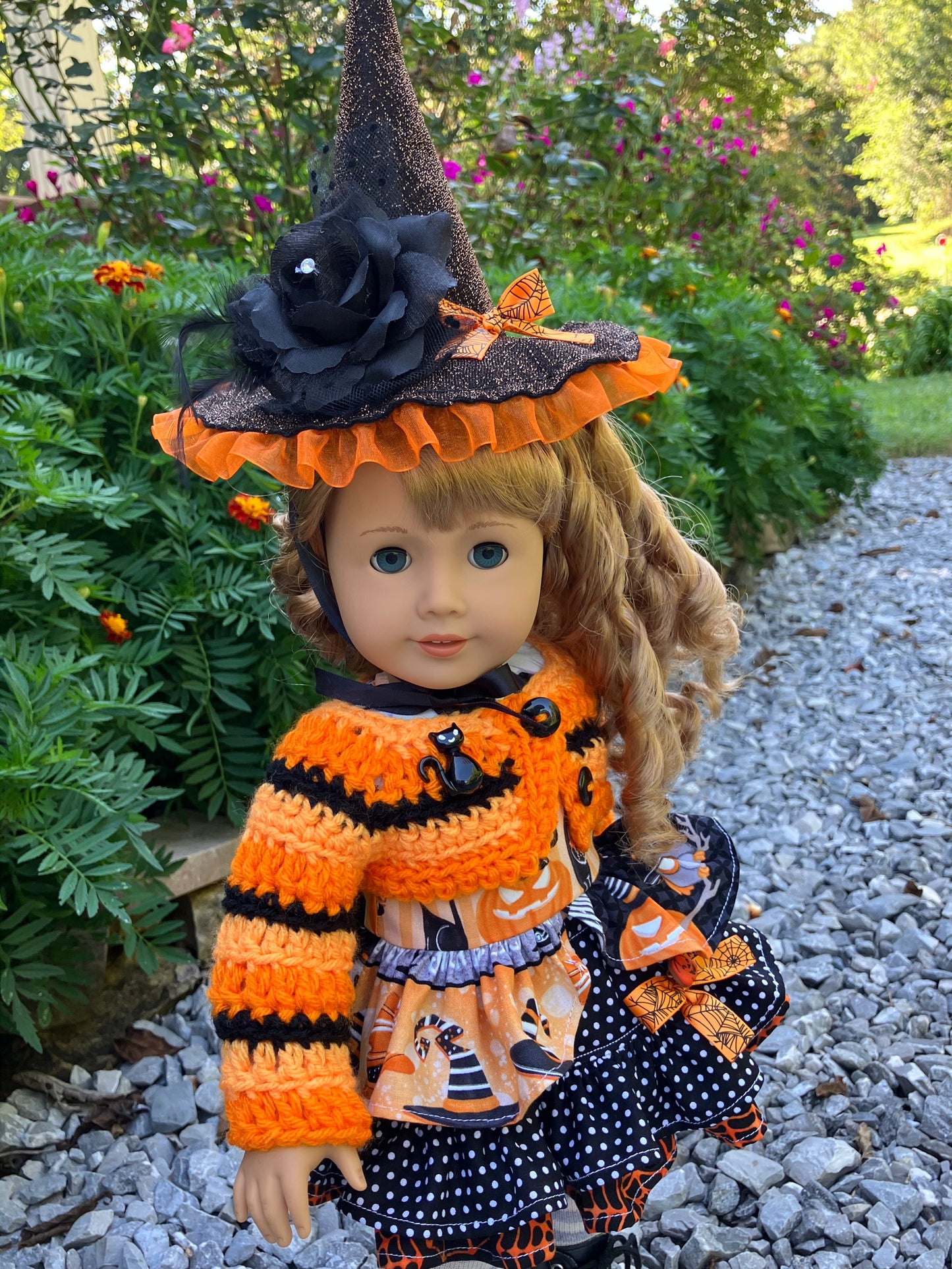 Hocus Pocus Halloween Witch Outfit for 18 Inch American Girl Doll